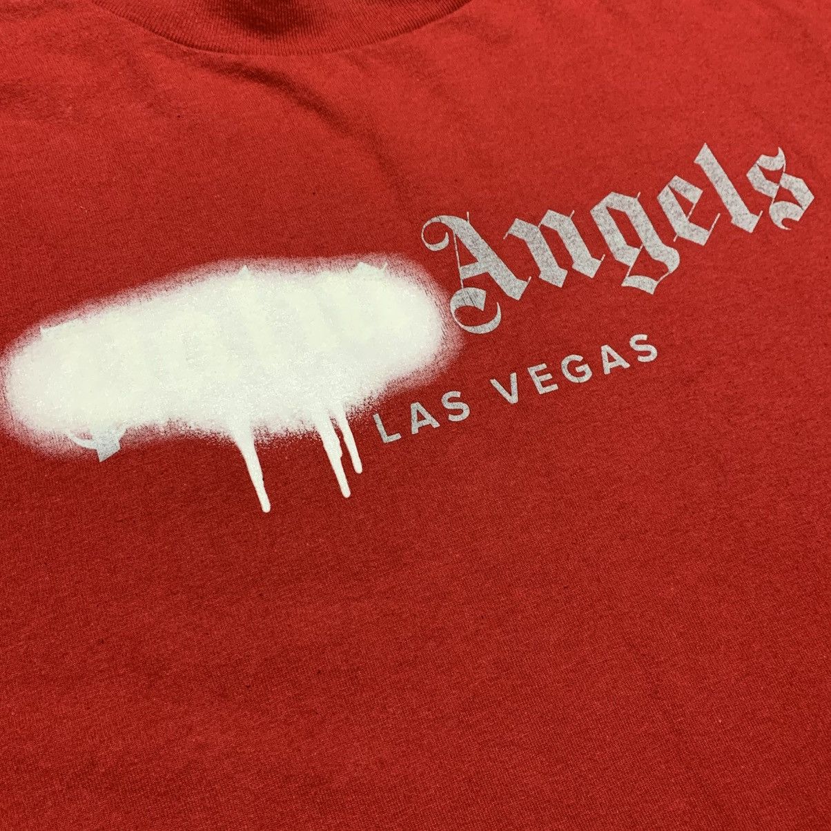 Palm Angels Palm Angels Medium Las Vegas Sprayed Red Tee Size US M / EU 48-50 / 2 - 3 Thumbnail