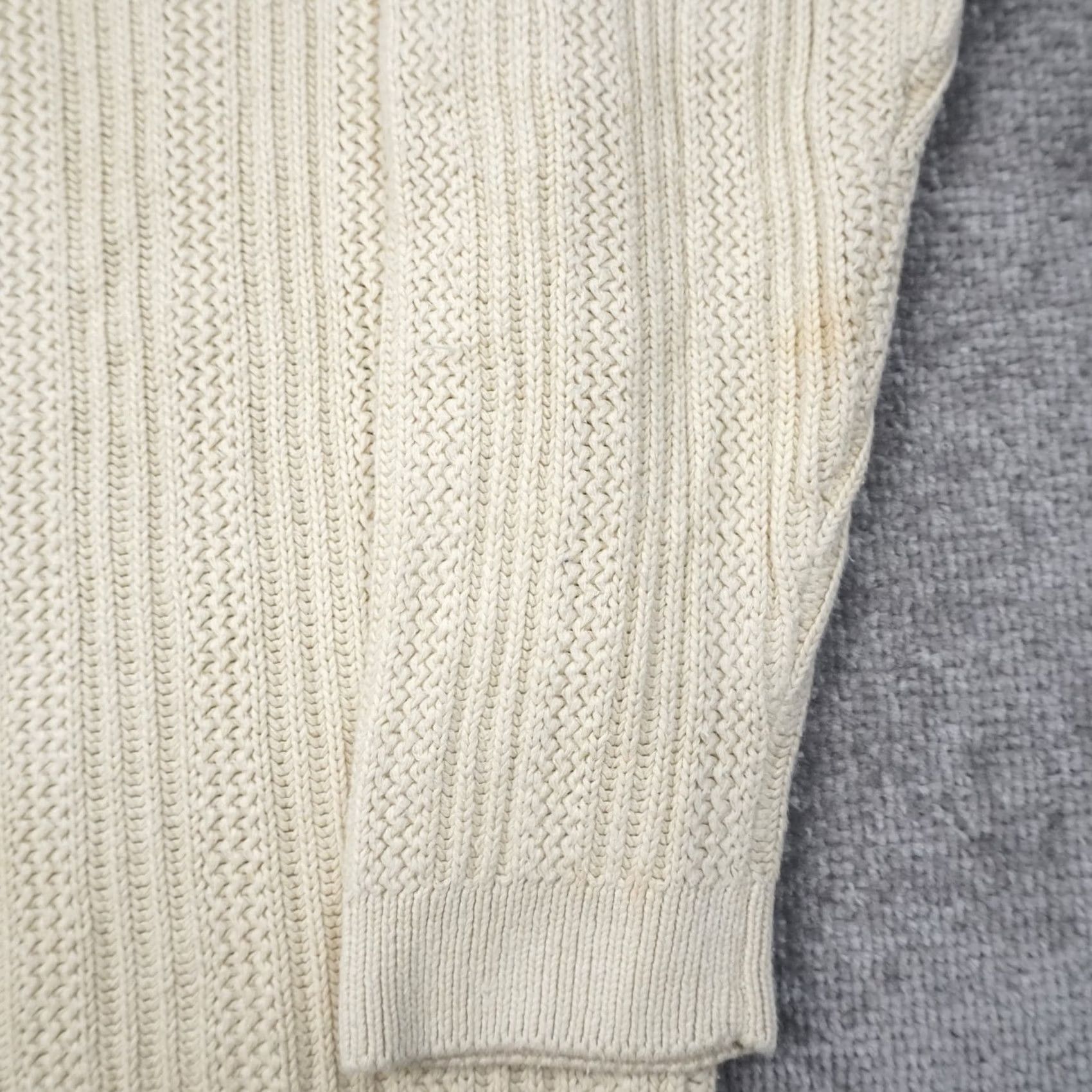 Eddie Bauer Vintage Eddie Bauer Cable Knit Mens Large Beige Long Sleeve Sweater Size US L / EU 52-54 / 3 - 6 Thumbnail