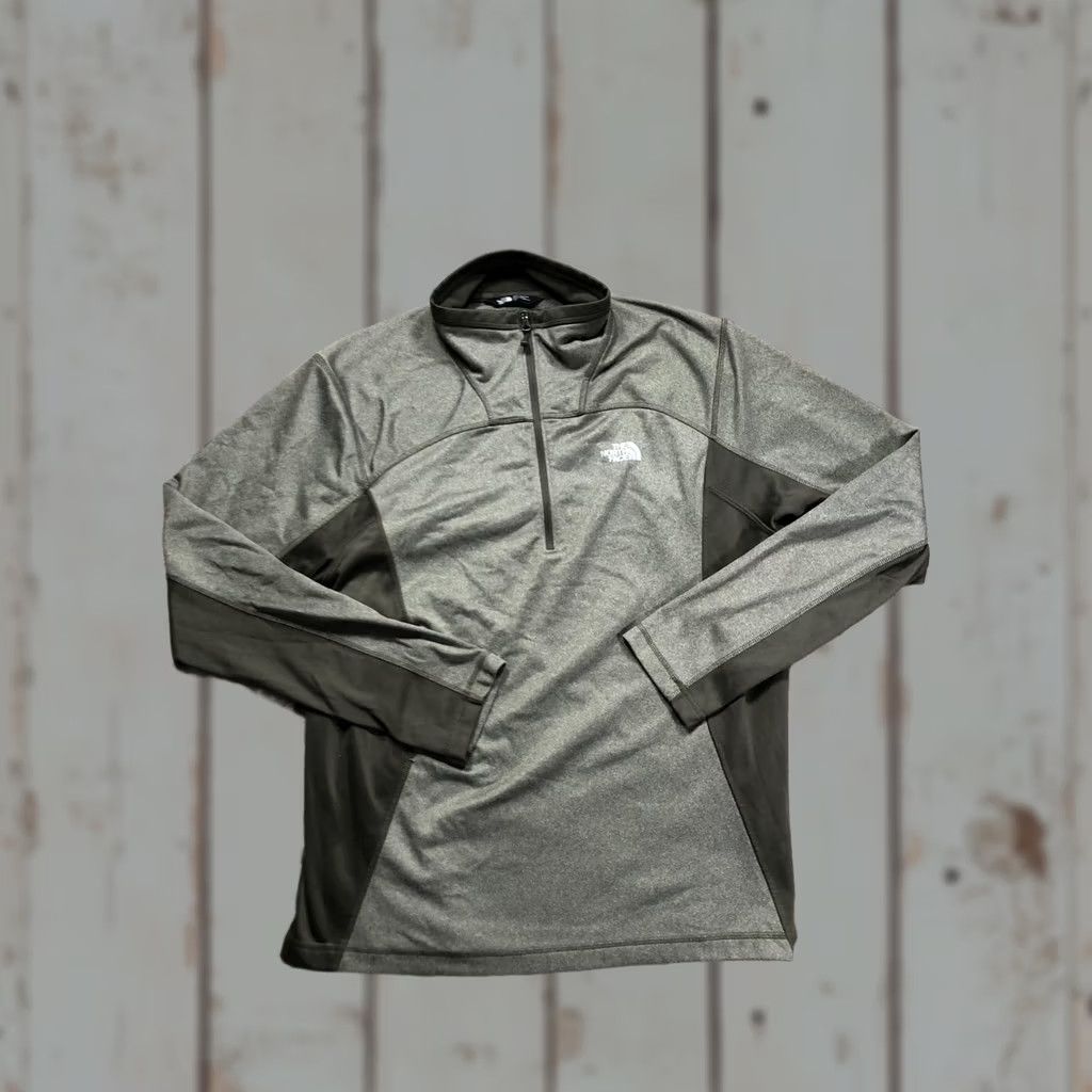 The North Face The North Face Pullover Mens L Green Fleece 1/4 Zip Long Sleeve Hiking Colorblock Jacket Size US L / EU 52-54 / 3 - 1 Thumbnail