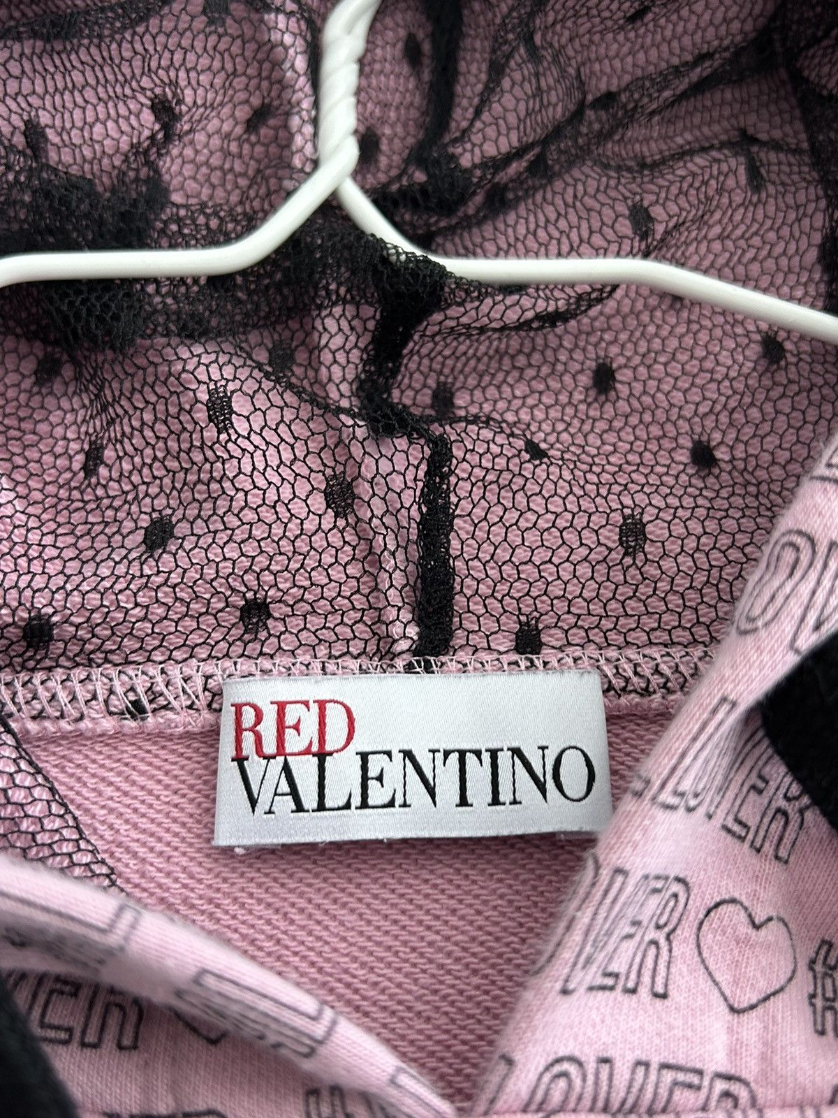 Valentino RED VALENTINO Pink Hoodie Allover Luxury Size XS / US 0-2 / IT 36-38 - 5 Thumbnail