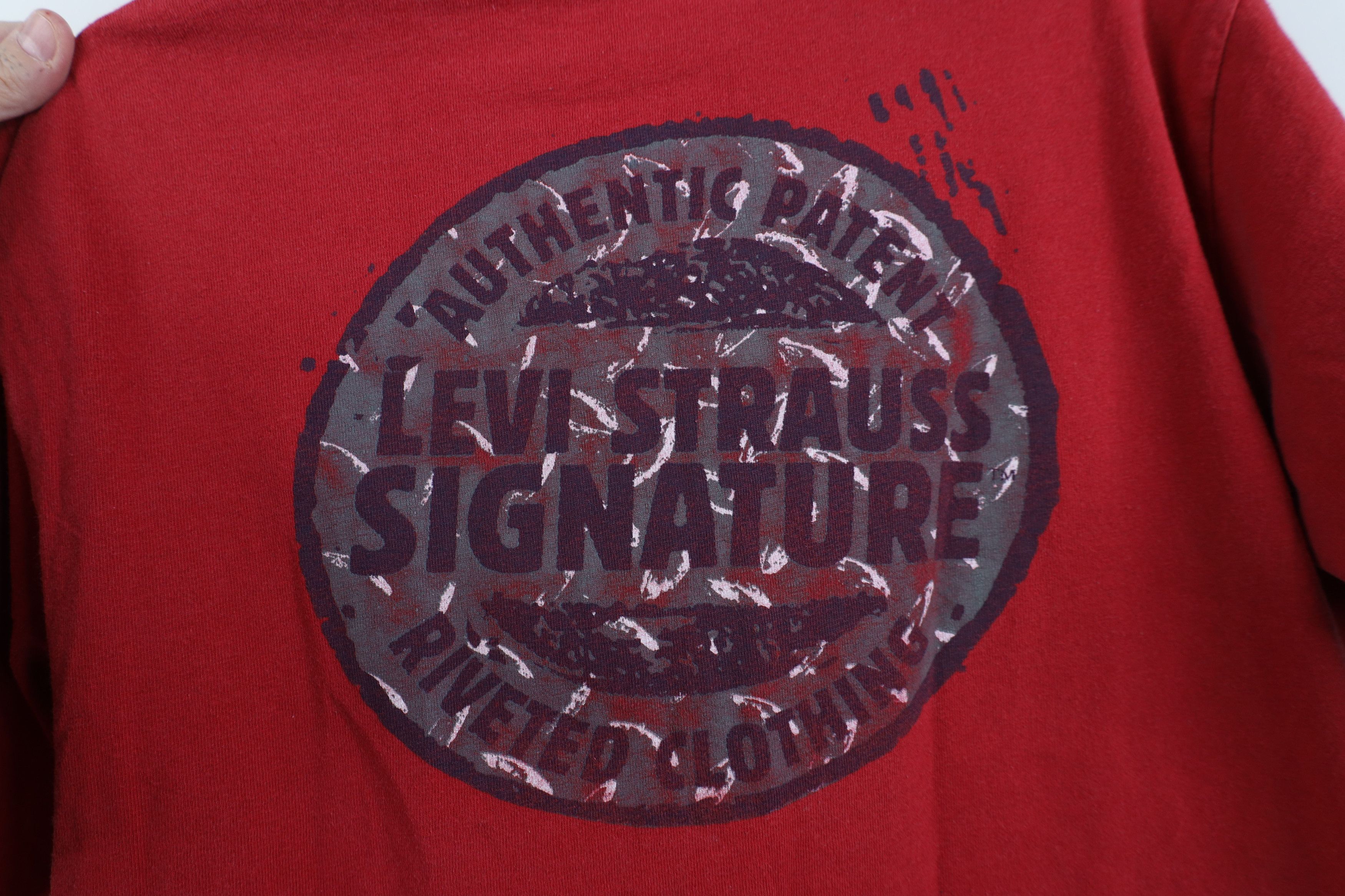 Levi's Vintage 90s Y2K Levis Spell Out Short Sleeve T-Shirt Red Size US M / EU 48-50 / 2 - 12 Thumbnail