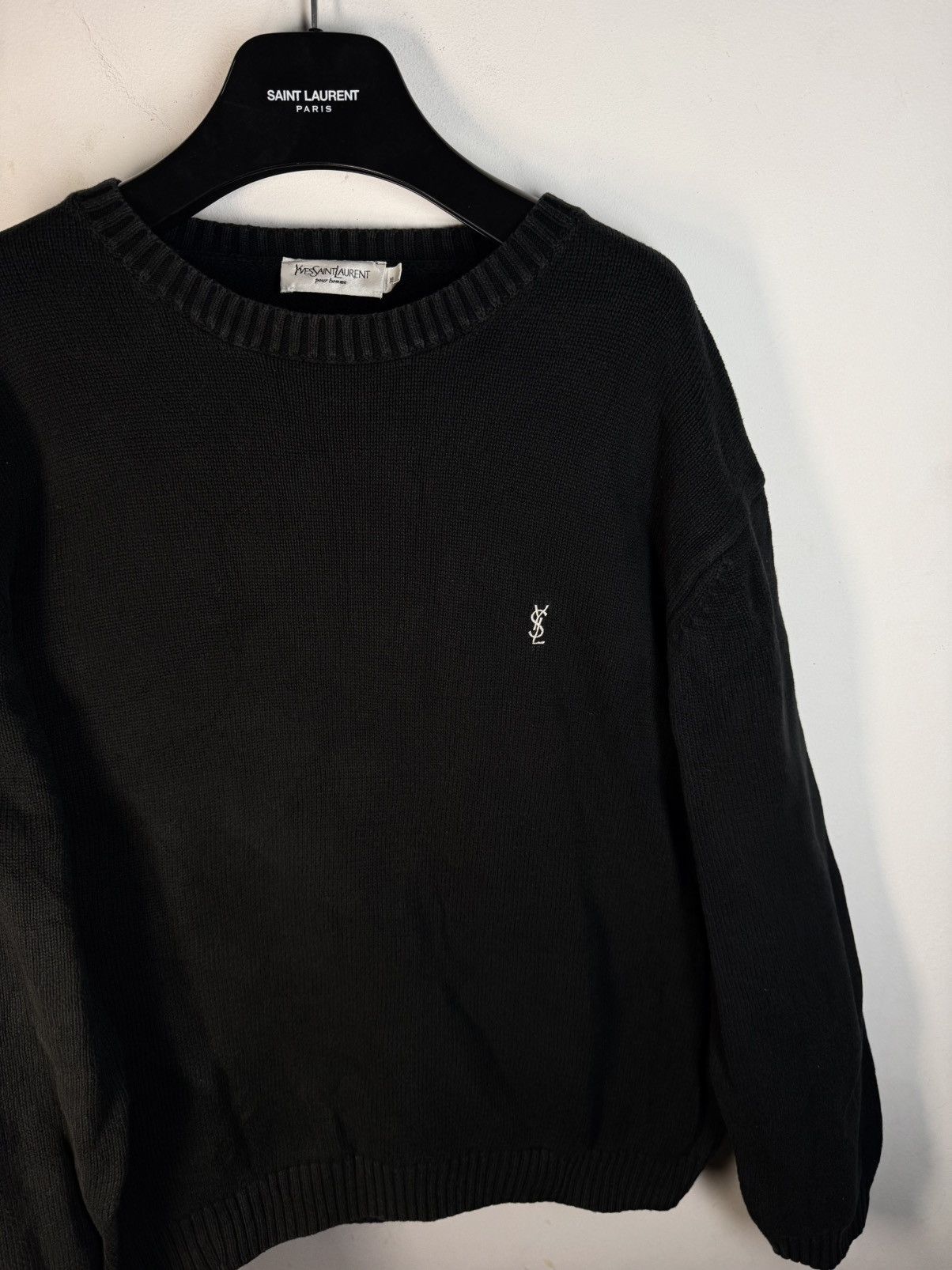 Yves Saint Laurent Black YSL Sweater Knit Size US XL / EU 56 / 4 - 6 Thumbnail