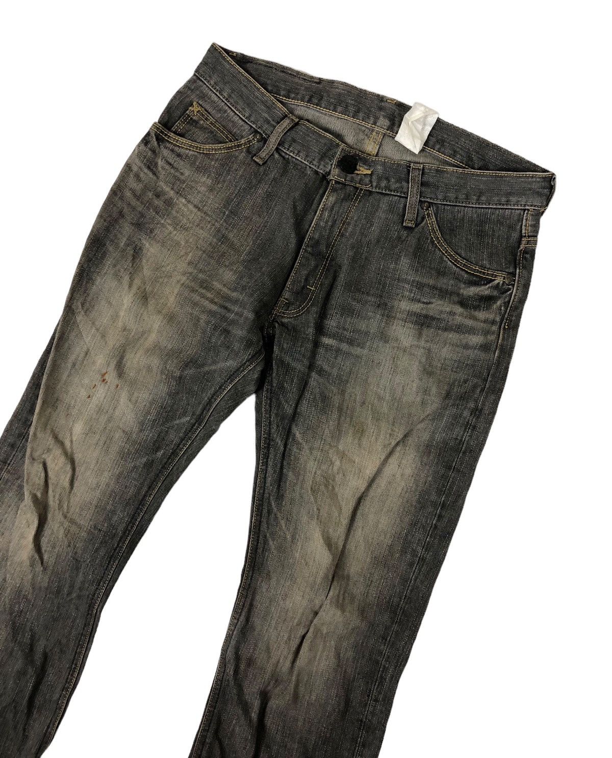 Lee Flare Lee Japan Distressed Black Denim Jeans Size US 32 / EU 48 - 5 Thumbnail