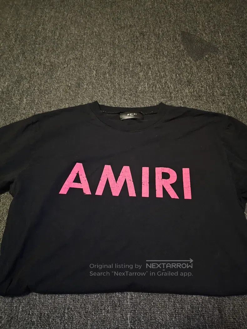 Amiri Amiri Size M Sao powder cracked logo short sleeve Size US M / EU 48-50 / 2 - 2 Thumbnail