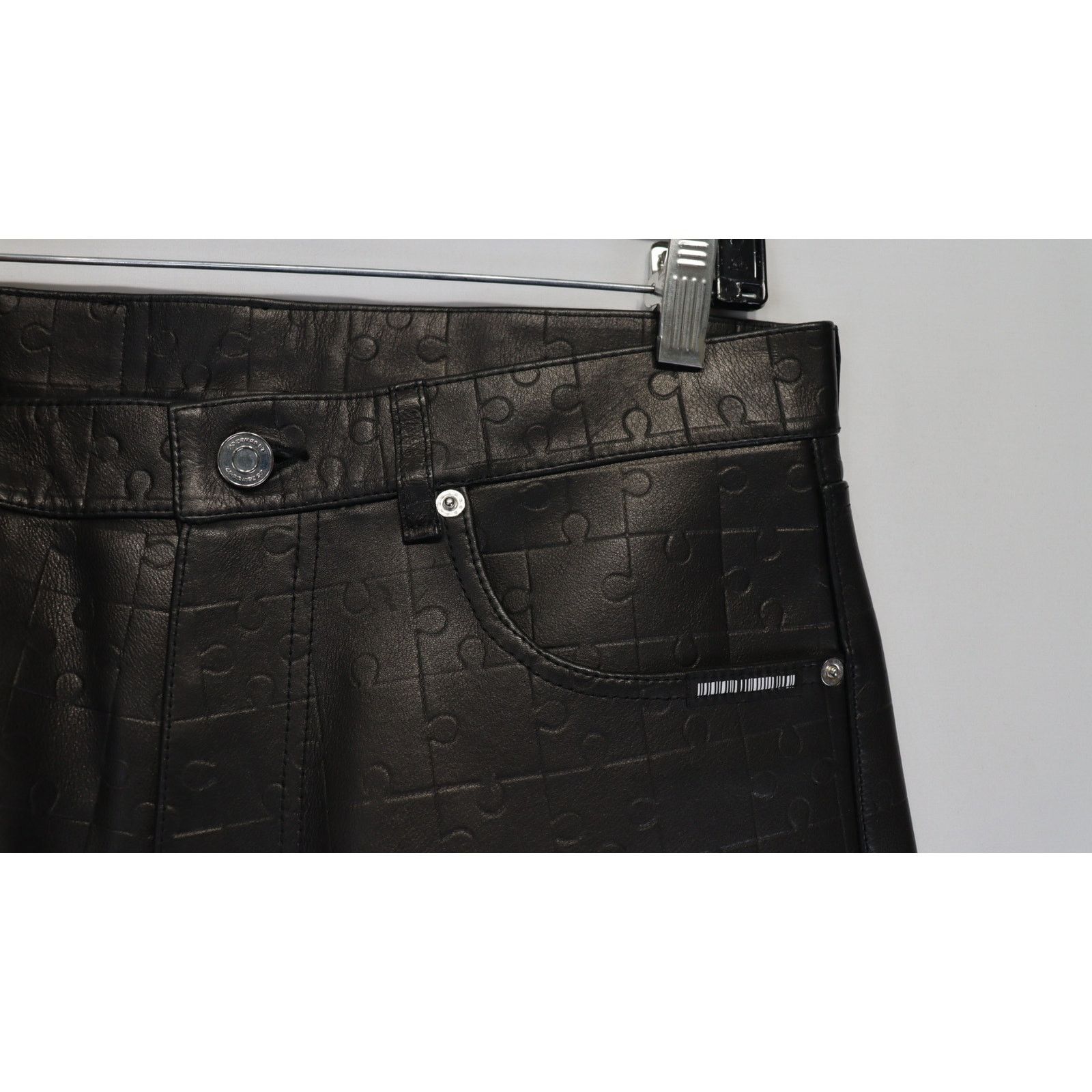 VTMNTS o1rshd1 Puzzle Leather Pants in Noir Black Size US 30 / EU 46 - 9 Thumbnail