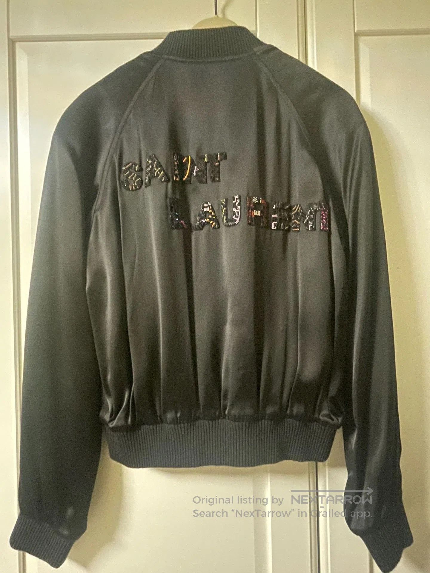 Saint Laurent Paris Saint Laurent Black Teddy Sequined Bomber Jacket. Size XS / US 0-2 / IT 36-38 - 2 Thumbnail