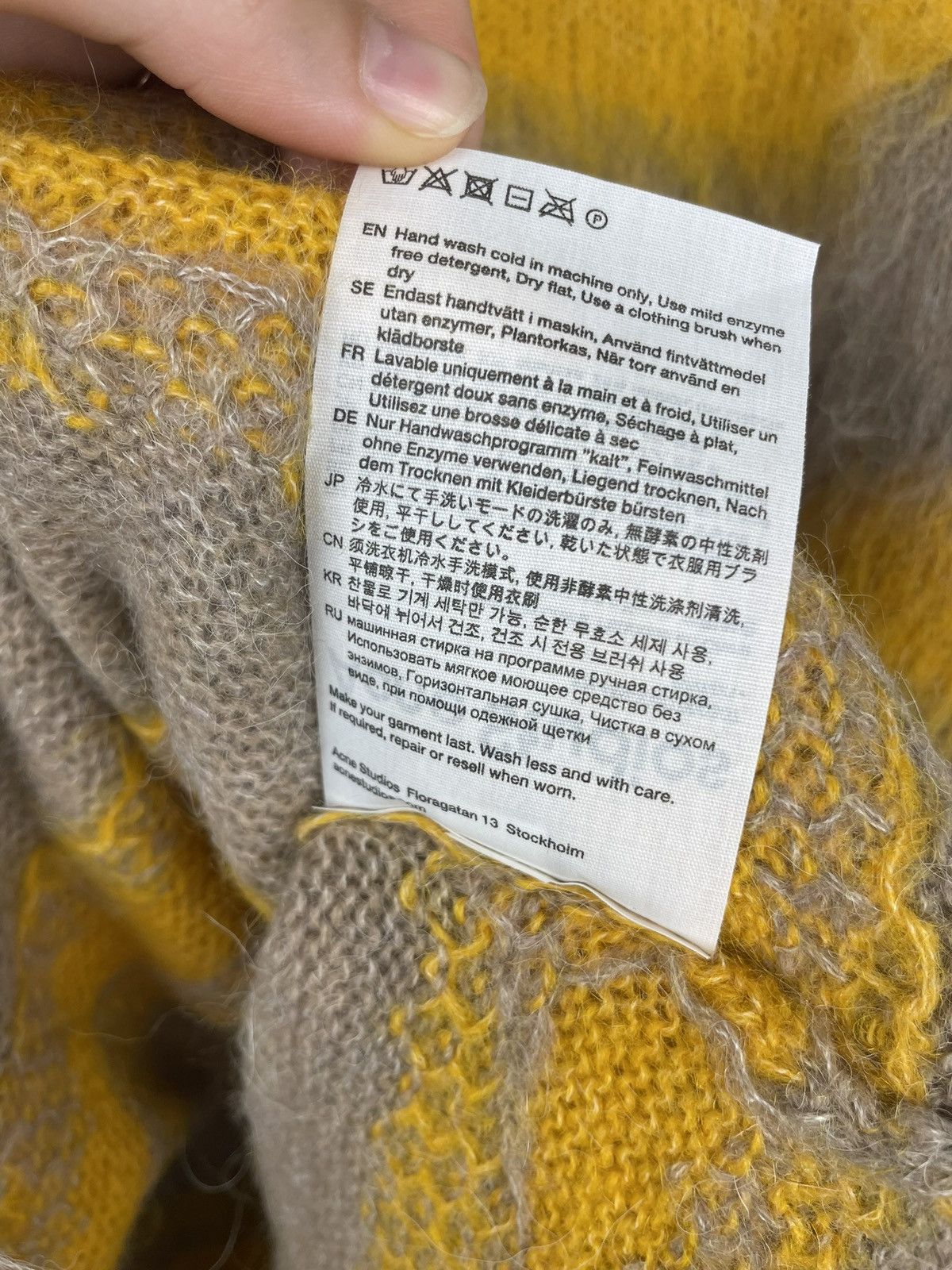 Acne Studios New 🔥 Acne Studios Kristoffer mohair zigzag sweater knit Size US L / EU 52-54 / 3 - 4 Thumbnail