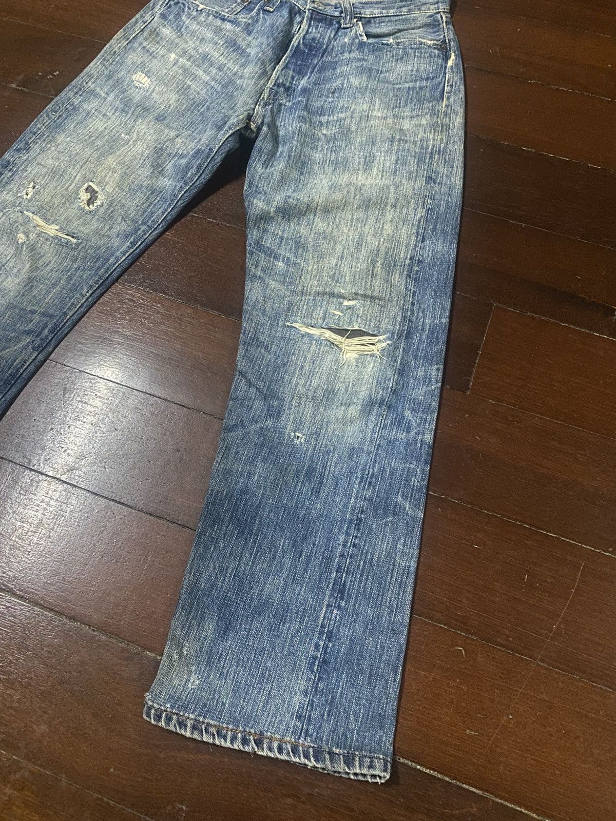 Sugar Cane Rare Sugar Cane Aloha distressed rework Selvedge Denim Size US 31 - 4 Thumbnail