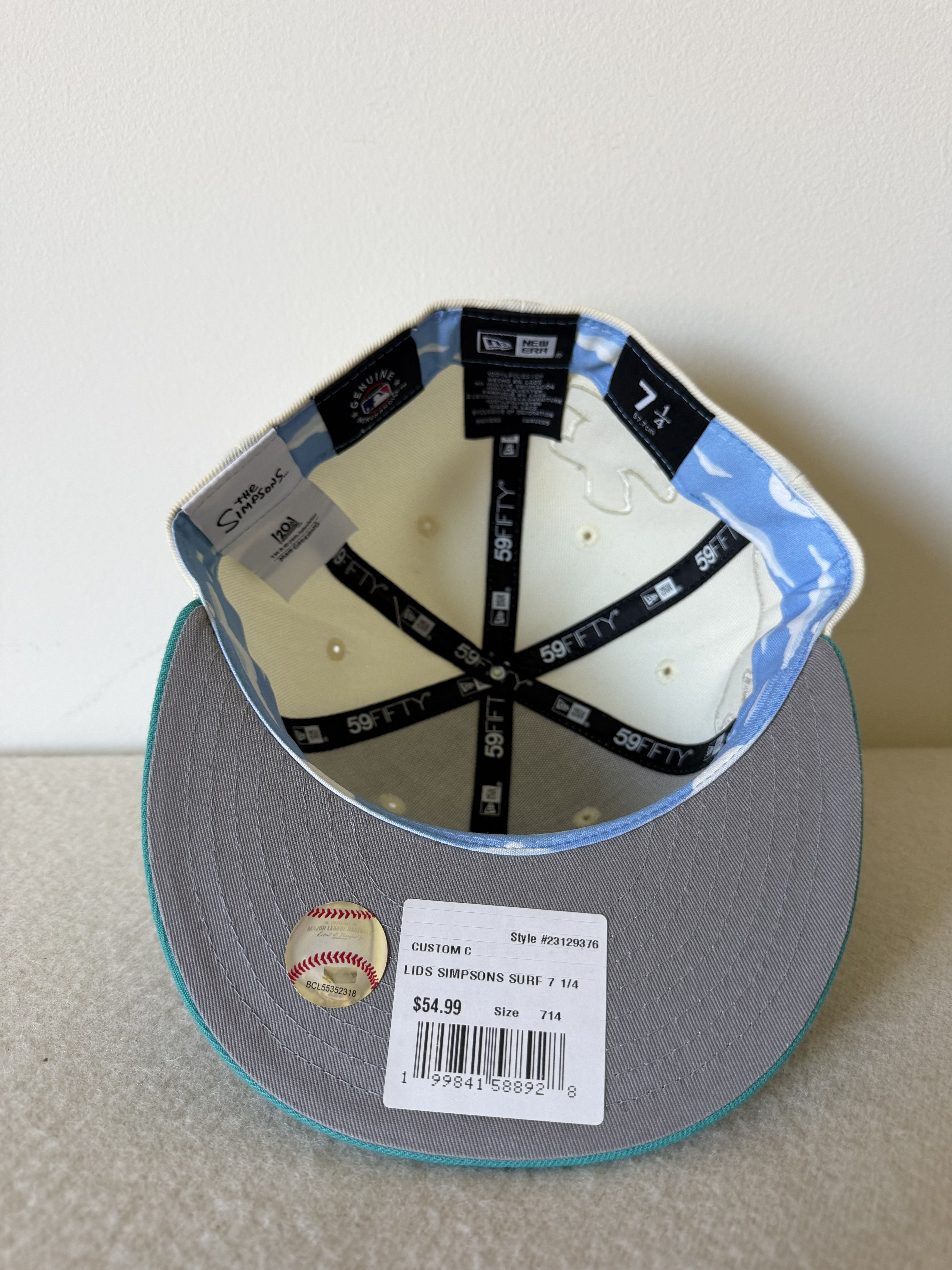 New Era 7 1/4 New Era Florida Marlins Simpsons Localized 59FIFTY Hat Size ONE SIZE - 6 Thumbnail