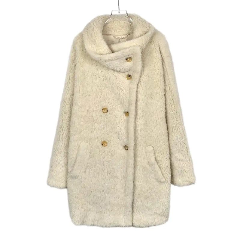 Max Mara MaxMara White Alpaca Wool Women's Coat 0089 Size S / US 4 / IT 40 - 1 Thumbnail