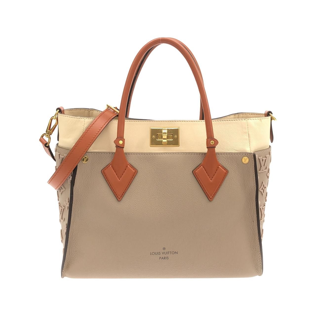 Louis Vuitton Louis Vuitton Louis Vuitton On My Side Calf Leather Bag Leather Tote Bag M53825 DUTY FREE for USA Size ONE SIZE - 1 Thumbnail