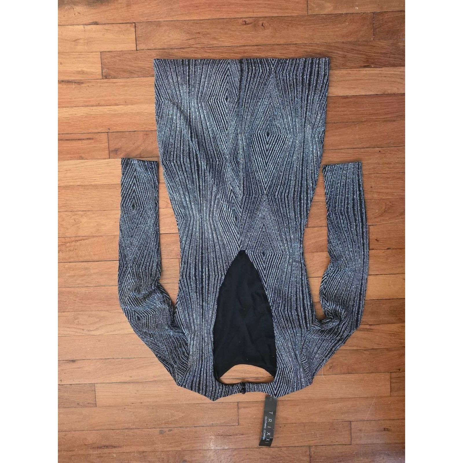 & Other Stories TRIXXI Black Silver Open Y2K mini Back Dress XS A001731 Size XS / US 0-2 / IT 36-38 - 7 Thumbnail