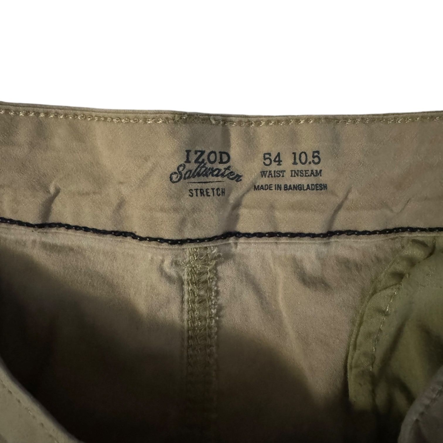 Izod Izod Saltwater Stretch Cargo Shorts 54” Waist, Khaki Comfort Size US 44 / EU 60 - 2 Thumbnail
