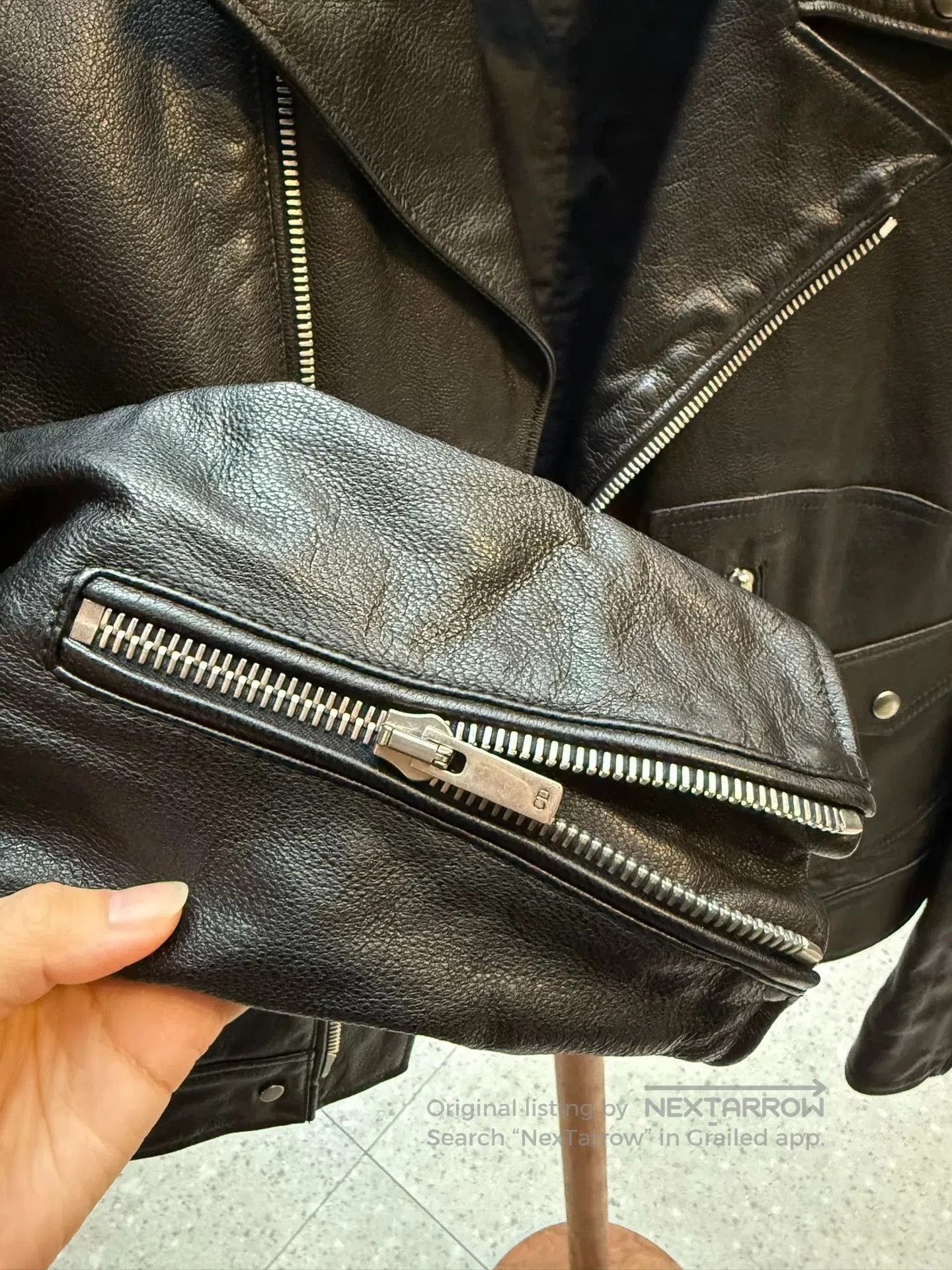 Dior Dior Embroidered Leather Jacket in Black. Size M / US 6-8 / IT 42-44 - 3 Thumbnail