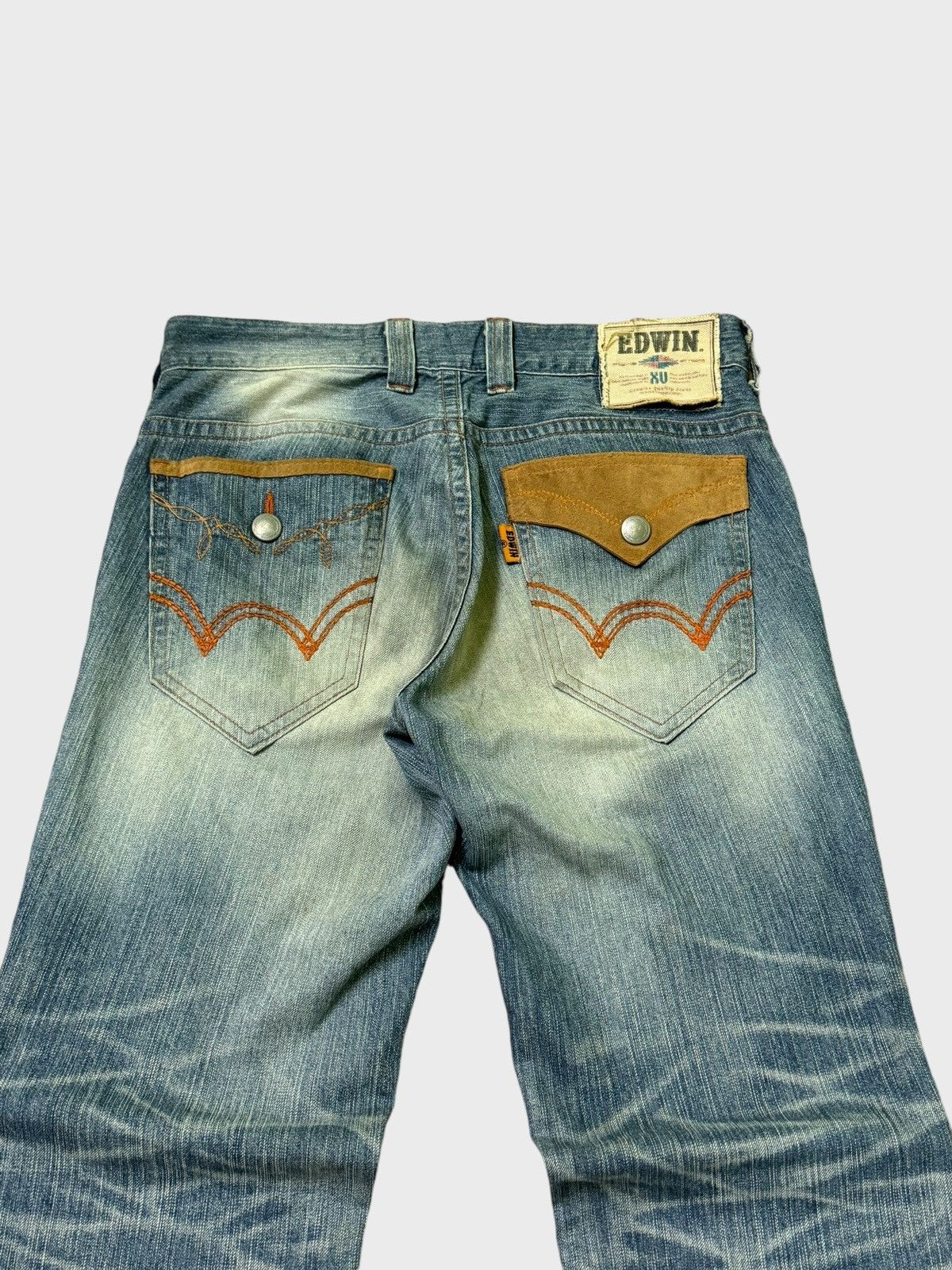 Edwin FLARED VINTAGE EDWIN CLAW MARK MUD WASH JEANS VERY RARE Size US 34 / EU 50 - 10 Thumbnail