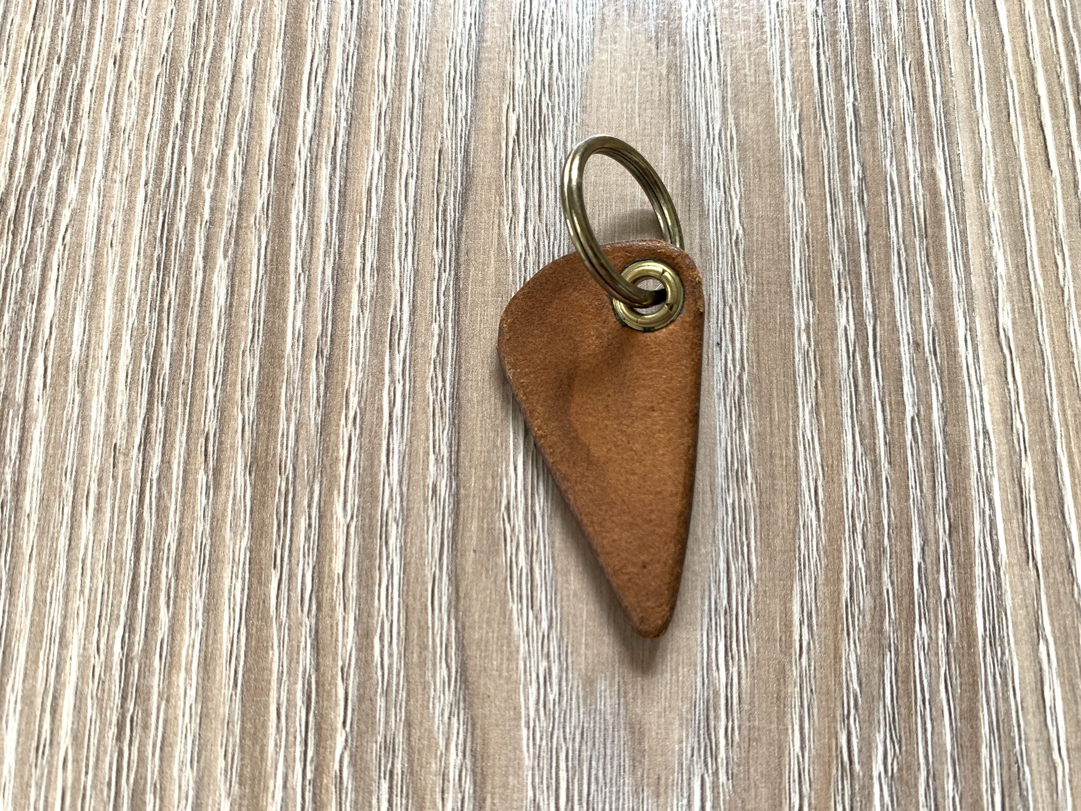 Handmade Leather Keychain With Viking Raven Embossing Size ONE SIZE - 2 Thumbnail