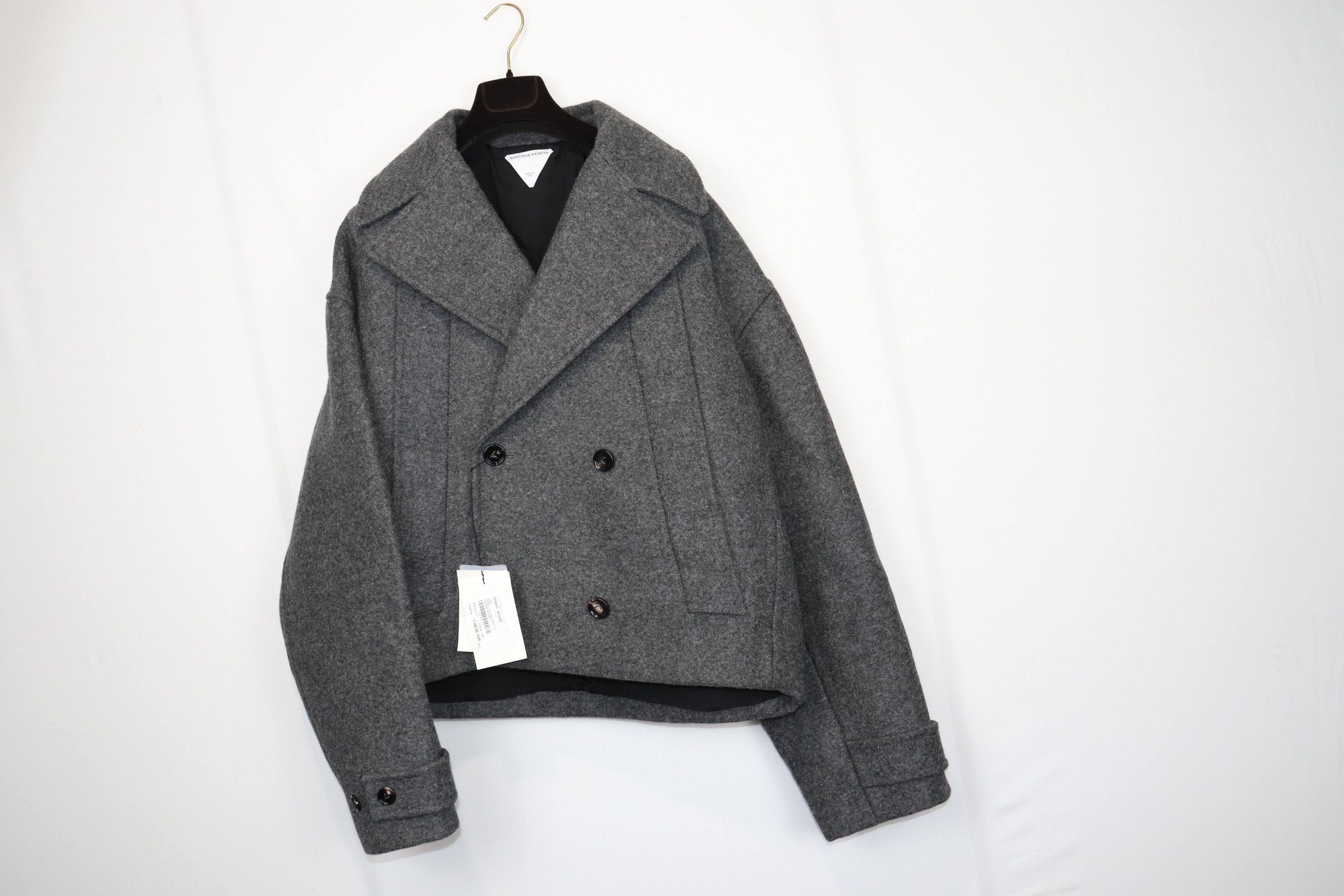 Bottega Veneta o1rshd10124 Double Splittable Wool Felt Jacket Charcoal Size US M / EU 48-50 / 2 - 3 Thumbnail