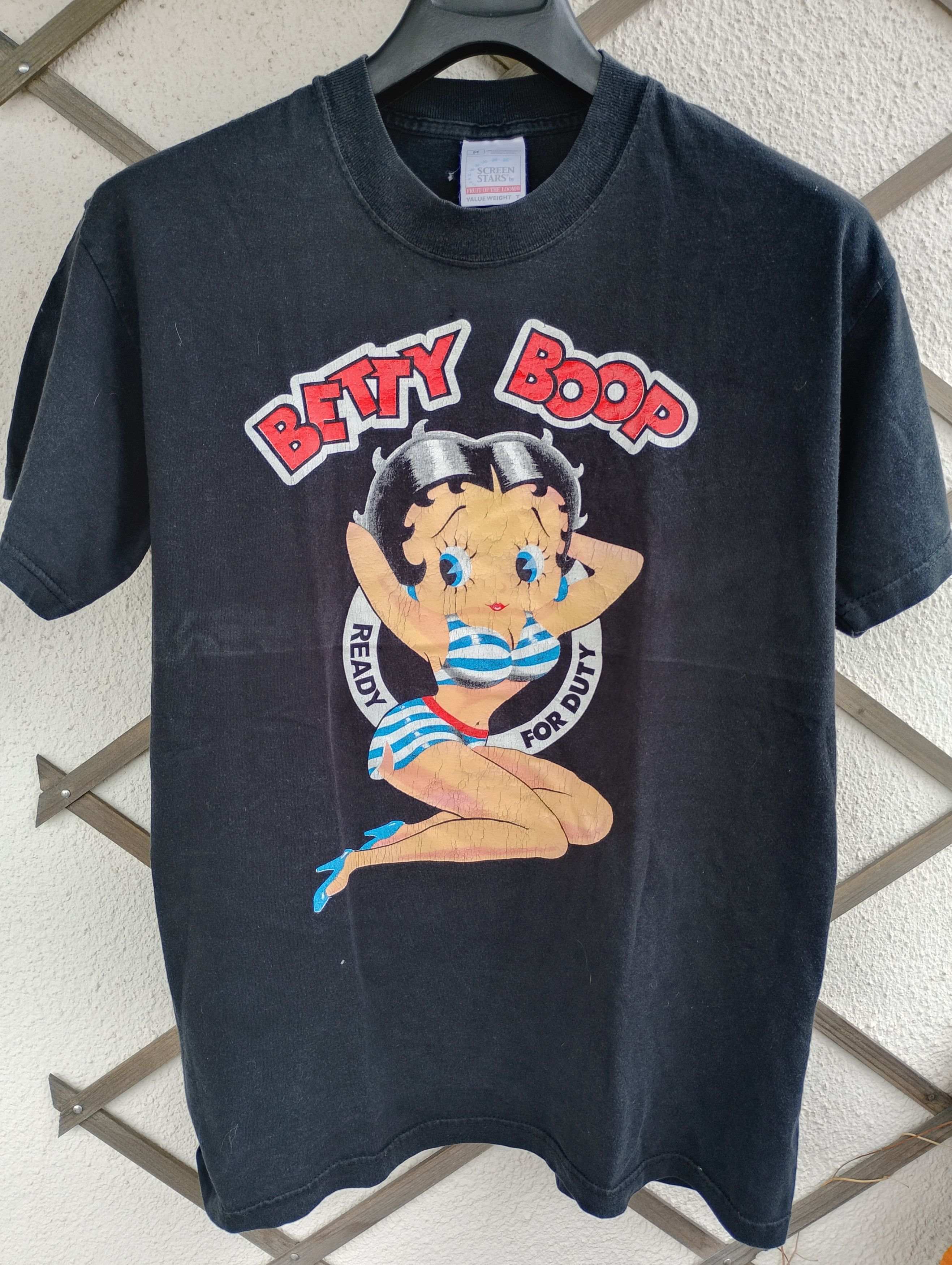 Vintage Betty Boop Vintage Ready for Duty 90s t-shirt sz M Size US M / EU 48-50 / 2 - 1 Thumbnail