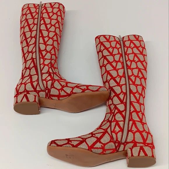 Valentino Valentino Garavani Toile Iconographe VLogo Boots - EU39.5 Size US 9.5 / IT 39.5 - 5 Thumbnail