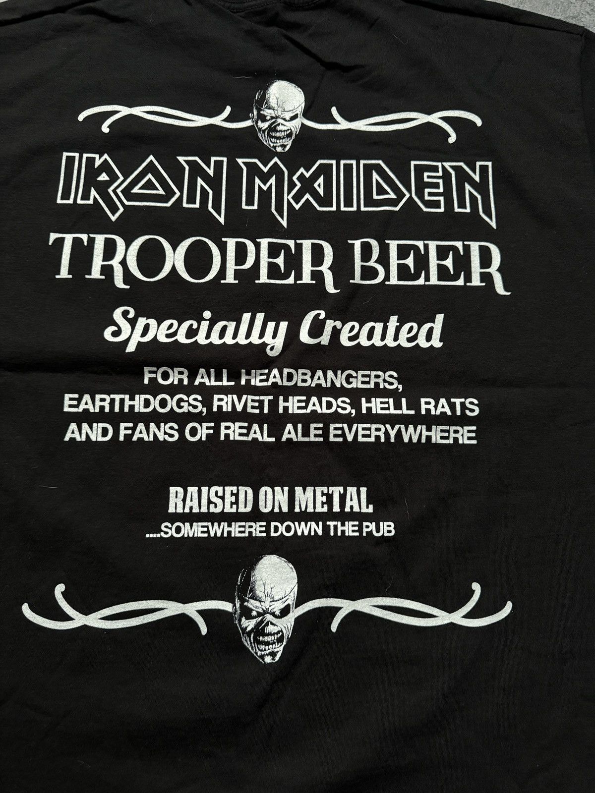 Band Tees × Iron Maiden × Vintage Iron Maiden Vintage 2013 Tooper Beer Rock Band T-Shirt Size US L / EU 52-54 / 3 - 5 Thumbnail