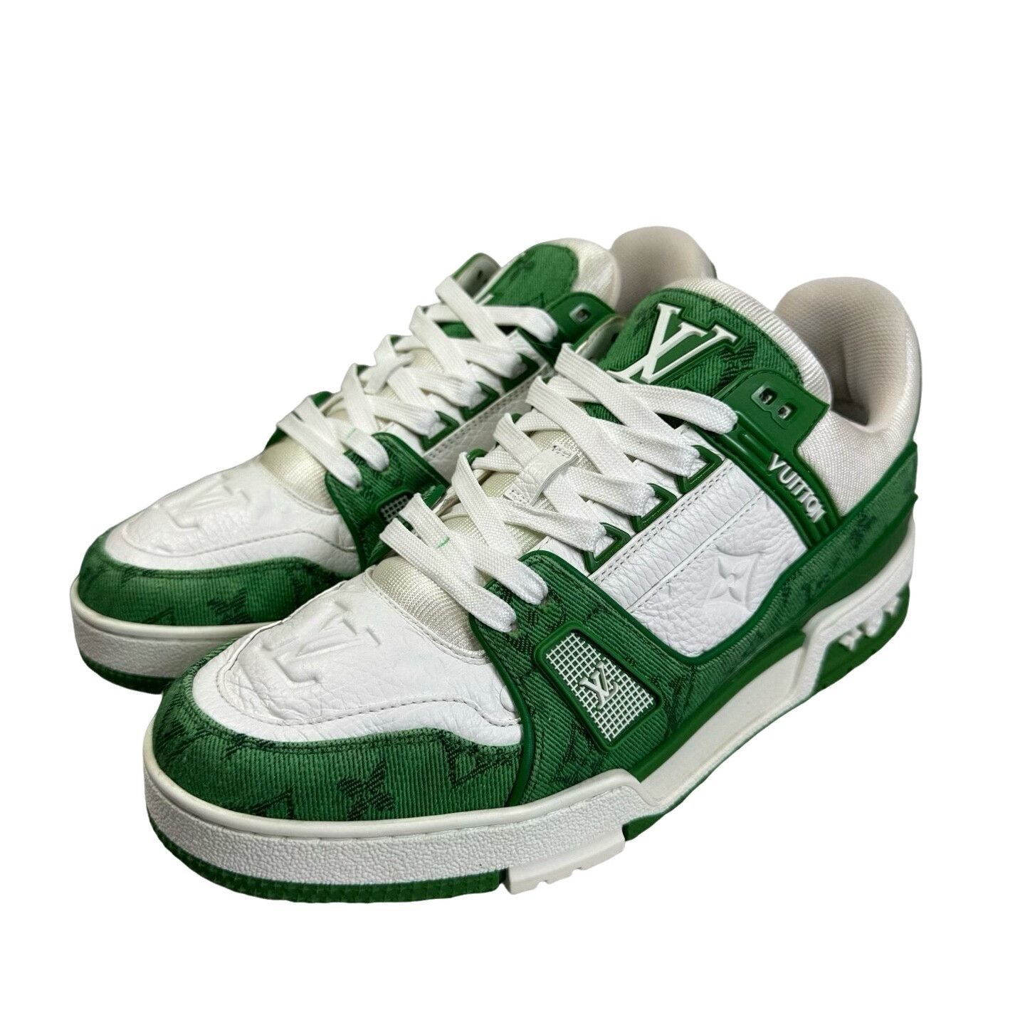 Louis Vuitton Louis Vuitton Green Monogram Trainer Sneakers US 7 Size US 7 / EU 40 - 1 Thumbnail