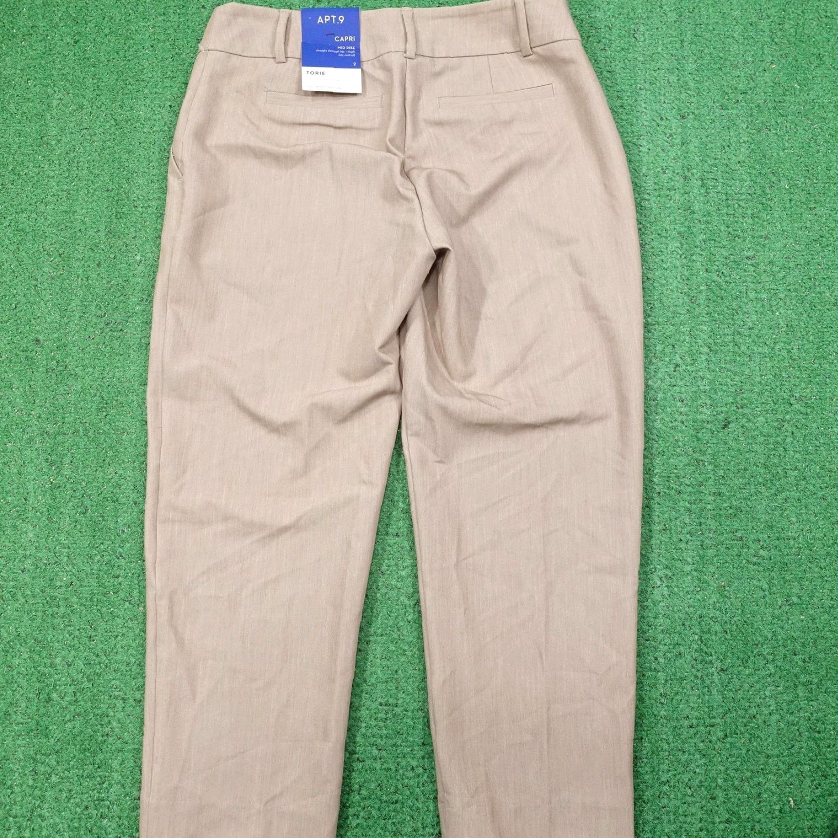 Apt. 9 APT.9 Capri Pants Size 2 Taupe Heather Torie Mid Rise Stretch Business Office Womens Size 26" / US 2 / IT 38 - 5 Thumbnail
