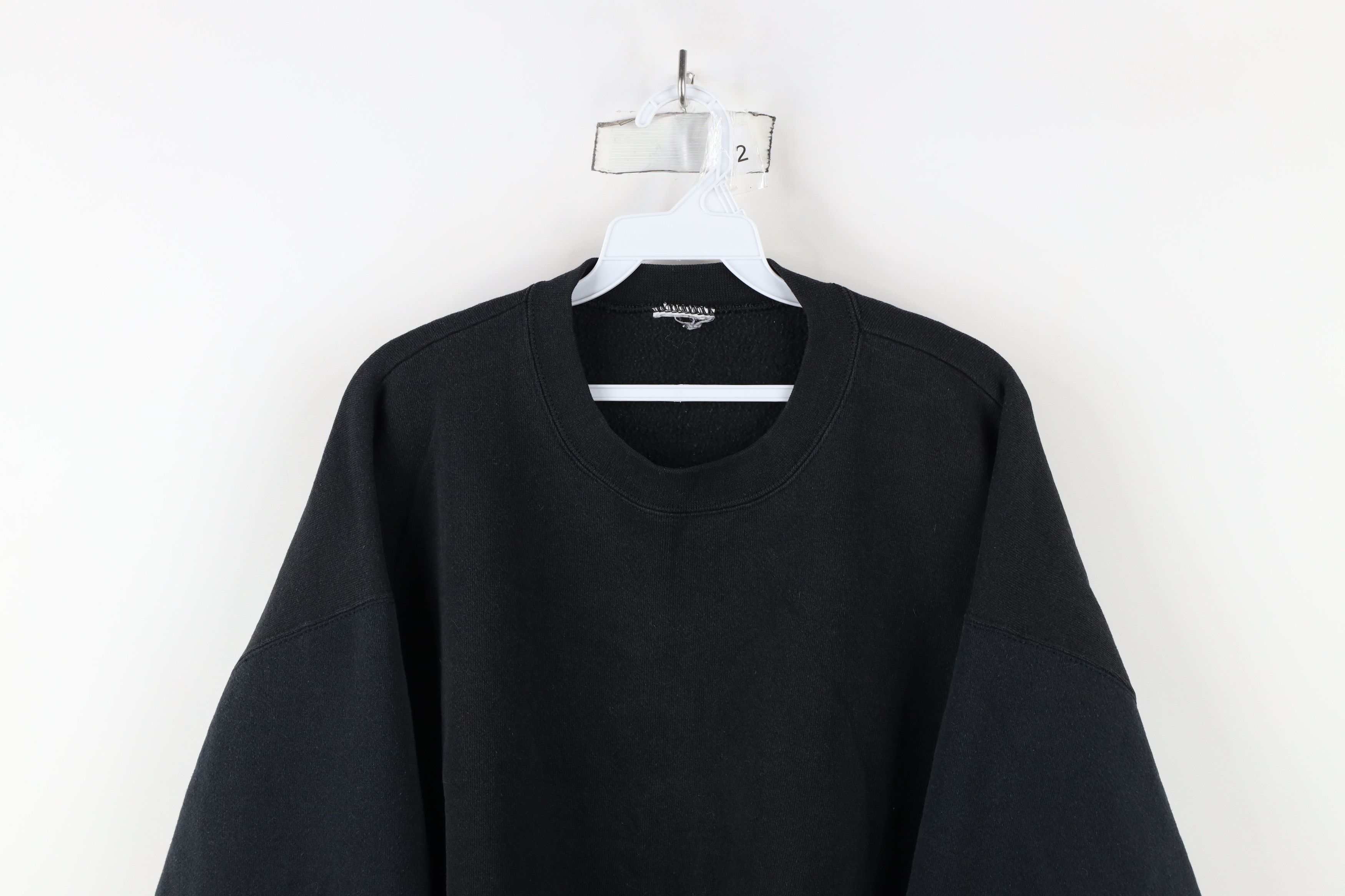 Vintage Vintage 90s Streetwear Fit Crewneck Sweatshirt Black USA Size US XXL / EU 58 / 5 - 2 Thumbnail