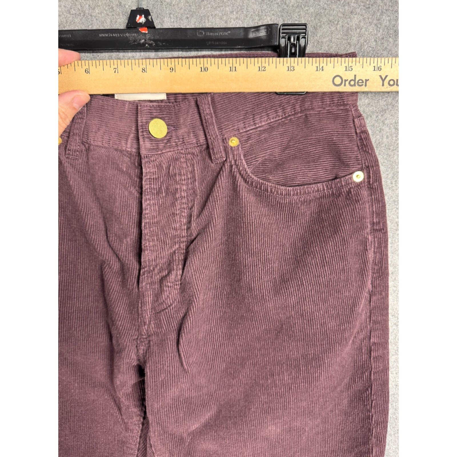 Sid Mashburn Sid Mashburn Corduroy Pants Men 32 x 29 Red Slim Cotton Button Fly Chino Mens Size US 32 / EU 48 - 7 Thumbnail