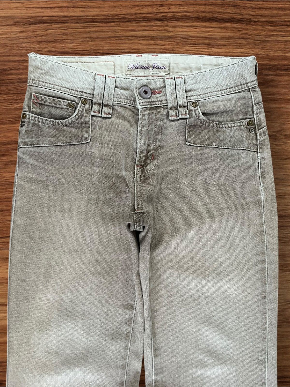 Edwin × Japanese Brand × Le Grande Bleu (L.G.B.) Vintage Japanese Brand Khaki Wash Mid Rise Wide Flare Jeans Size 28" / US 6 / IT 42 - 3 Thumbnail