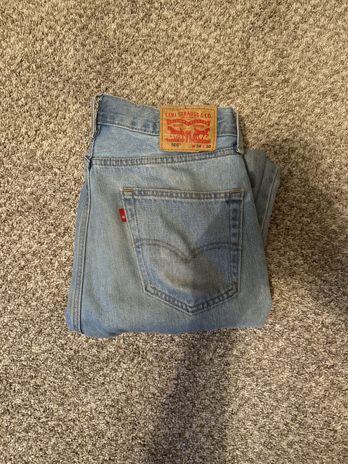 Levi's Levi 505 Light wash Denim Size US 34 / EU 50 - 1 Thumbnail
