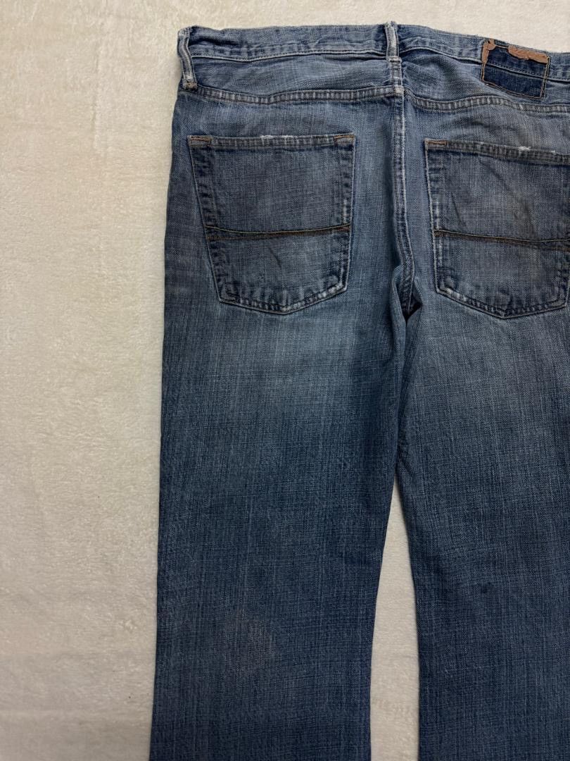 Levi's 💥INSANE💥CRAZY THRASHED ABRECROMBIE FLARED BELL BOTTOM JEANS Size US 35 - 20 Thumbnail