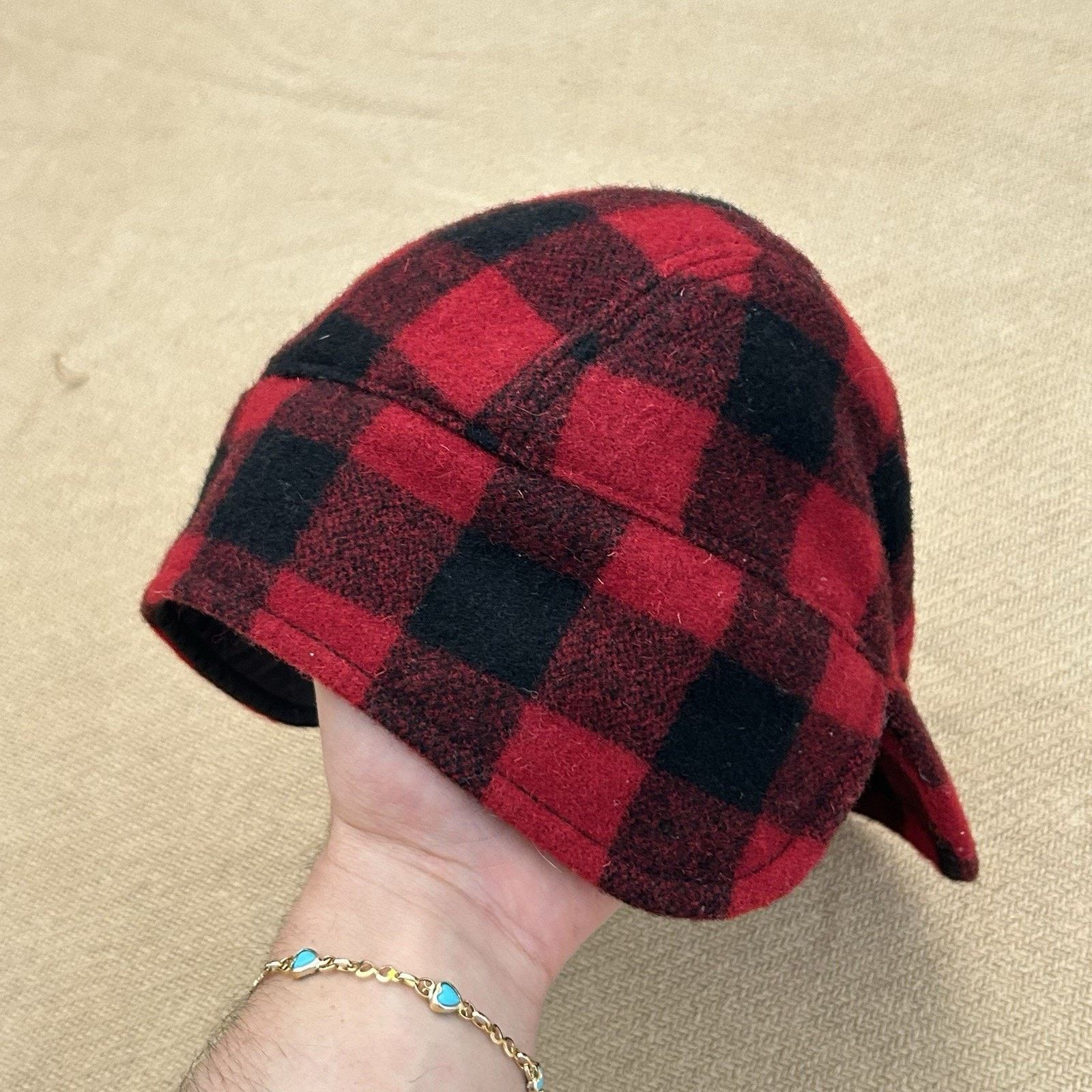 L.L. Bean Buffalo Plaid Wool Hunting Trapper Ear Flap Hat Small Size ONE SIZE - 2 Thumbnail