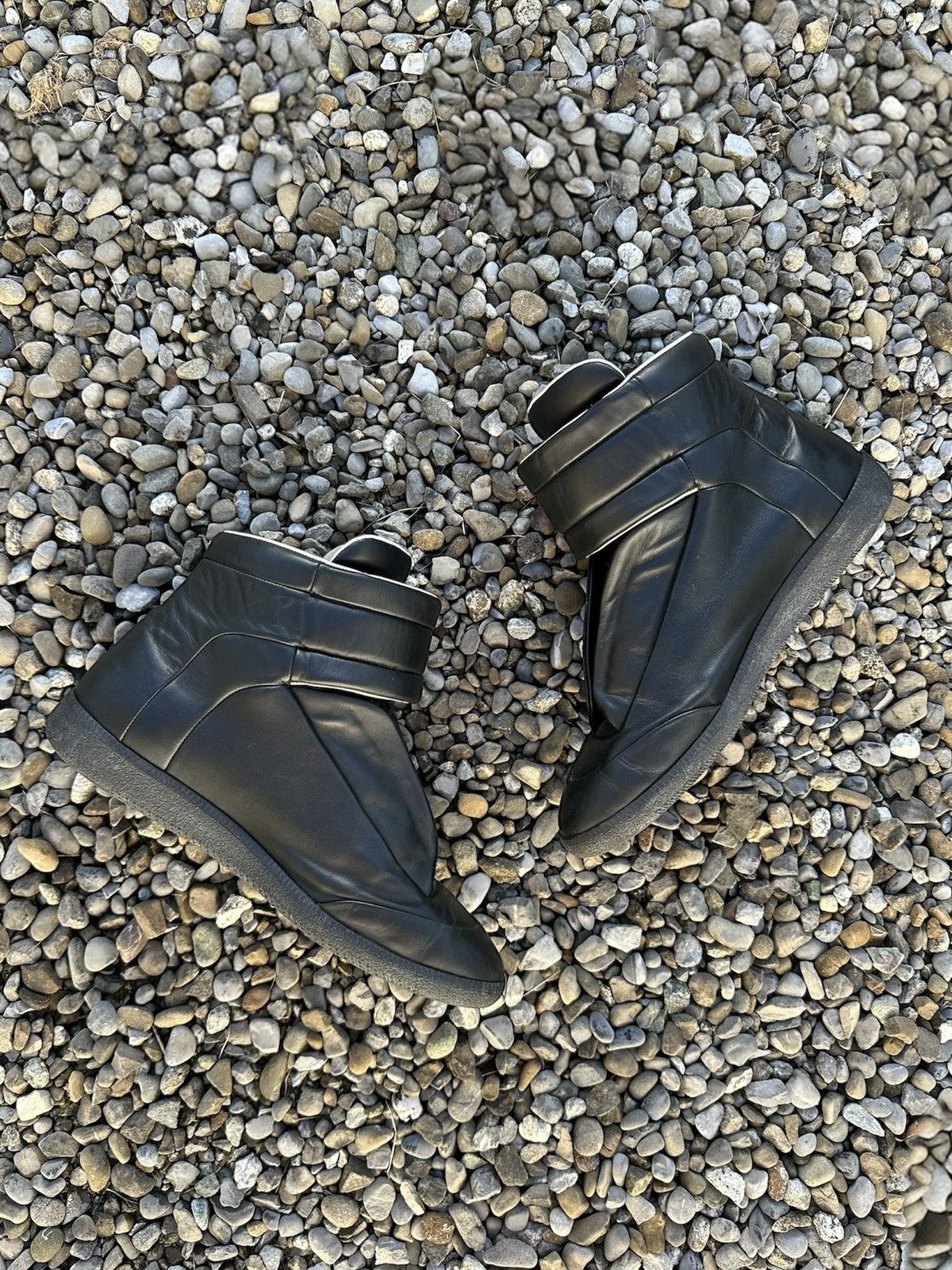 Maison Margiela Maison Margiela Future High-Top Black in Calf Leather Size US 12 / EU 45 - 3 Thumbnail