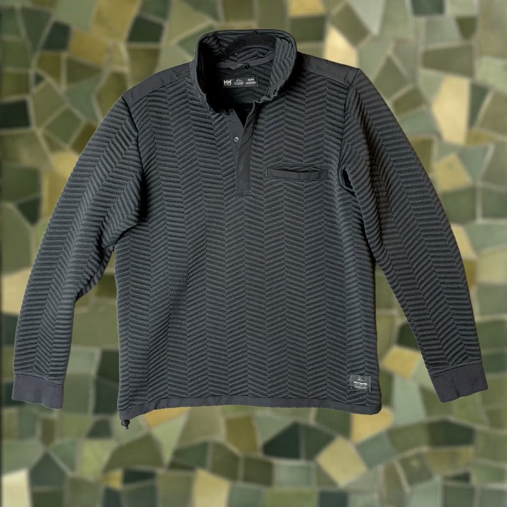 Helly Hansen Helly Hansen Shacket M Men Black Lillo Pullover Quilted Snap Dadcore Outdoor Shirt Sweater Size US M / EU 48-50 / 2 - 1 Thumbnail