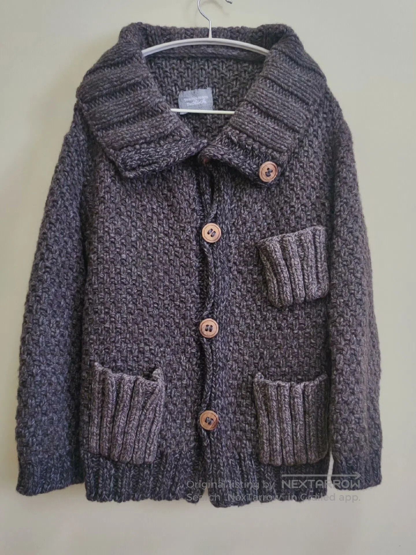 Takahiromiyashita The Soloist. Rare Fabric Knitted Cardigan with Unique Texture. Size US M / EU 48-50 / 2 - 1 Thumbnail