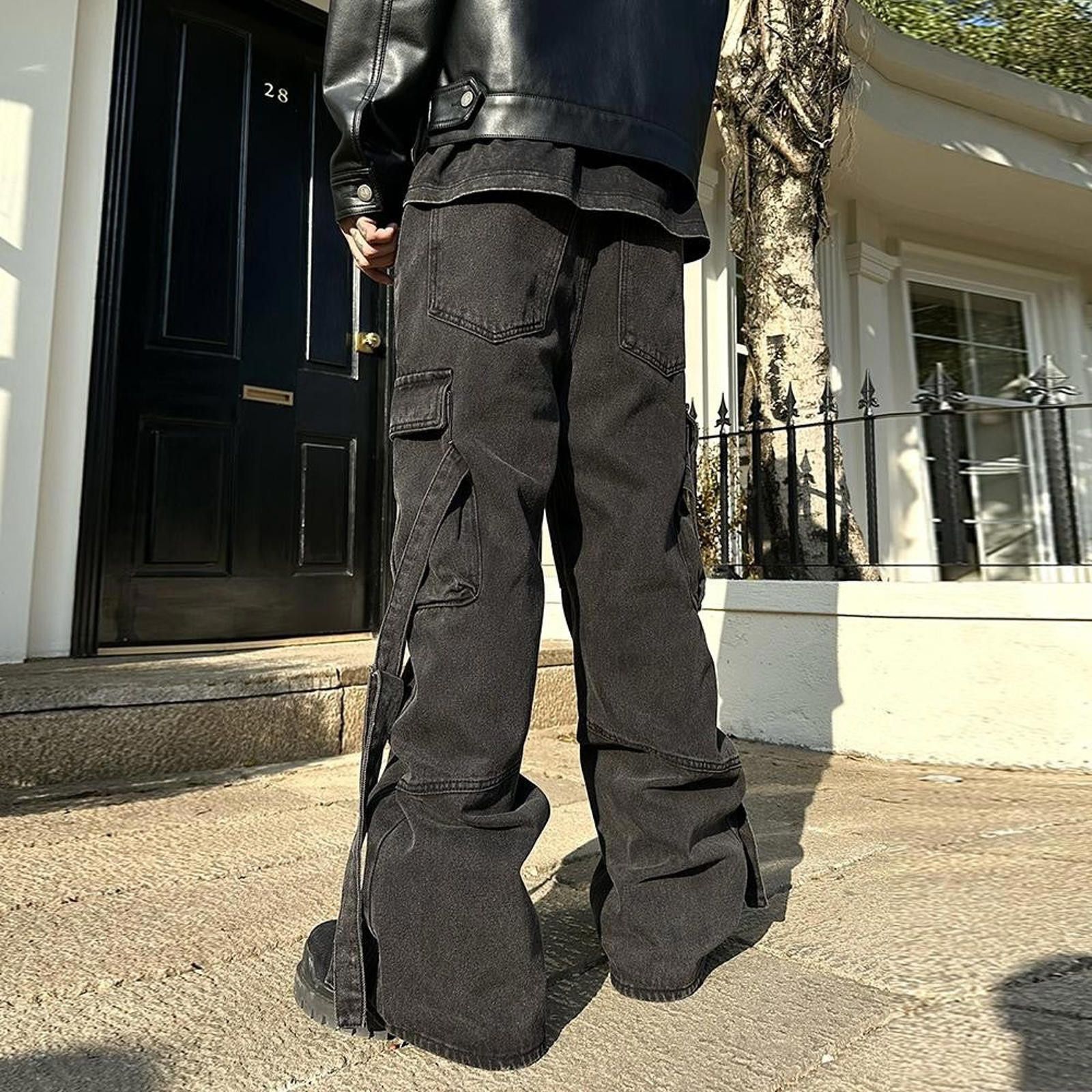 Other Deconstructed Parachute Work Pants – Tie-Up, Wide Leg Fit Size US 33 - 2 Thumbnail