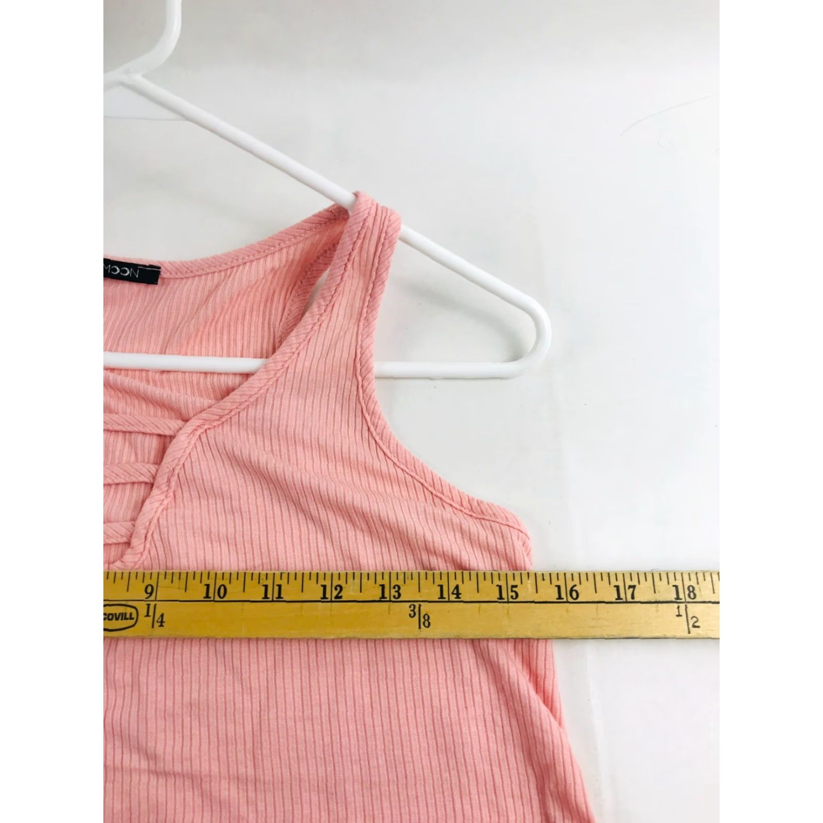 Vintage **Women's Size Medium Pink Papermoon Tank Top V-Neck Ribbed** User: **Women's Size Medium Pink Tank Top V-Neck Ribbed Papermoon** Size M / US 6-8 / IT 42-44 - 4 Thumbnail