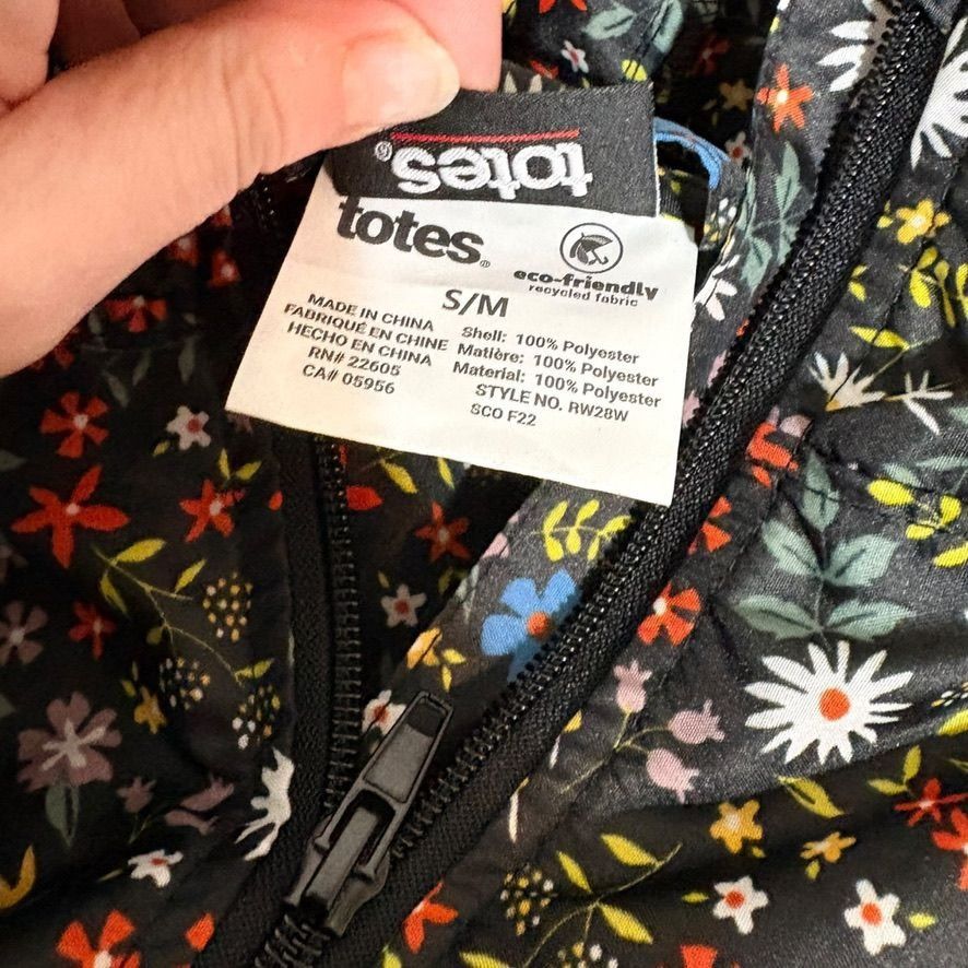 Other Packable Lightweight Rain Windbreaker Medium Black Floral Re Size M / US 6-8 / IT 42-44 - 7 Thumbnail