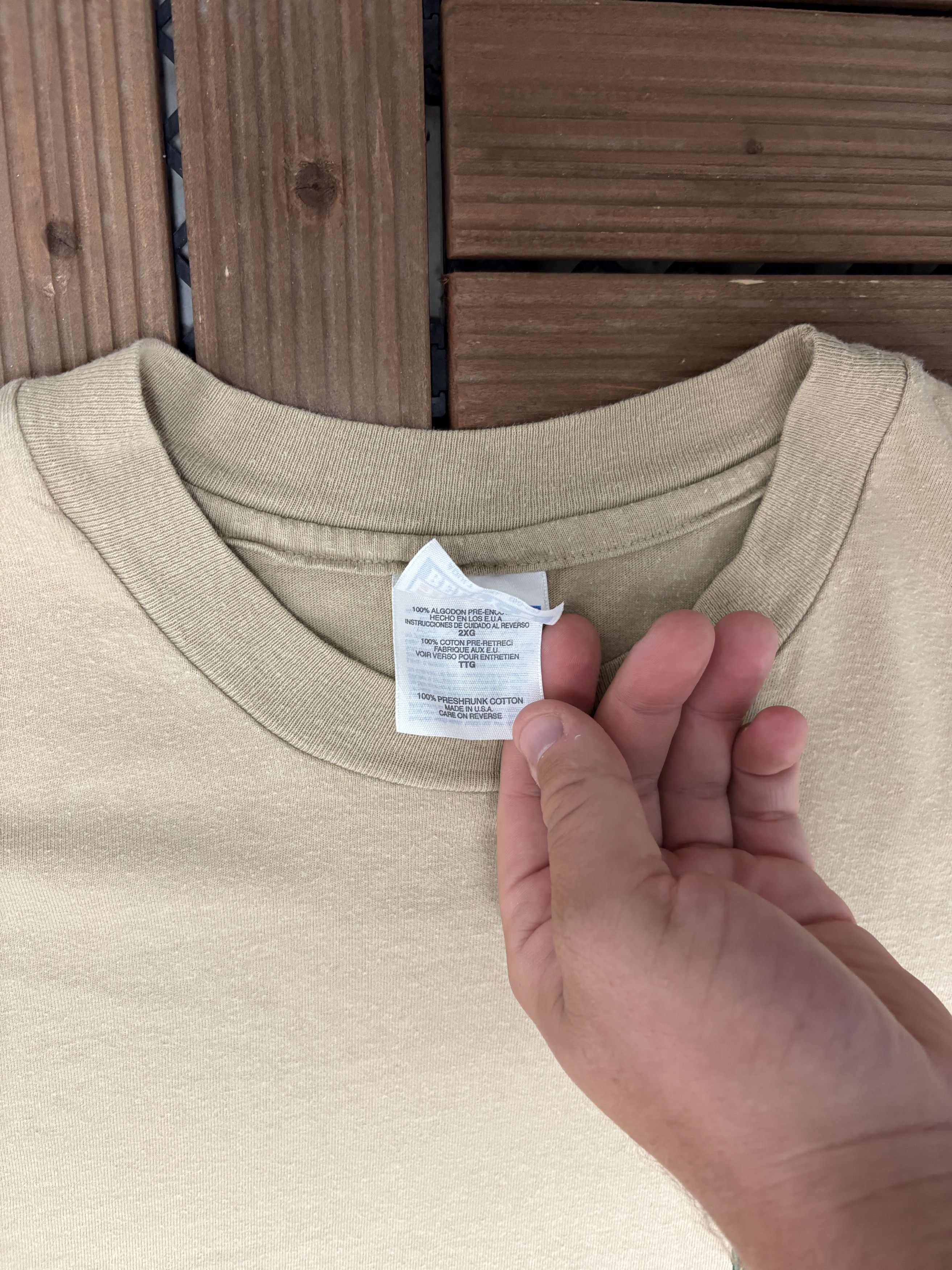 Vintage Zebra & Giraffe Big Print Vintage Beige T-Shirt Tee Size US XXL / EU 58 / 5 - 5 Thumbnail