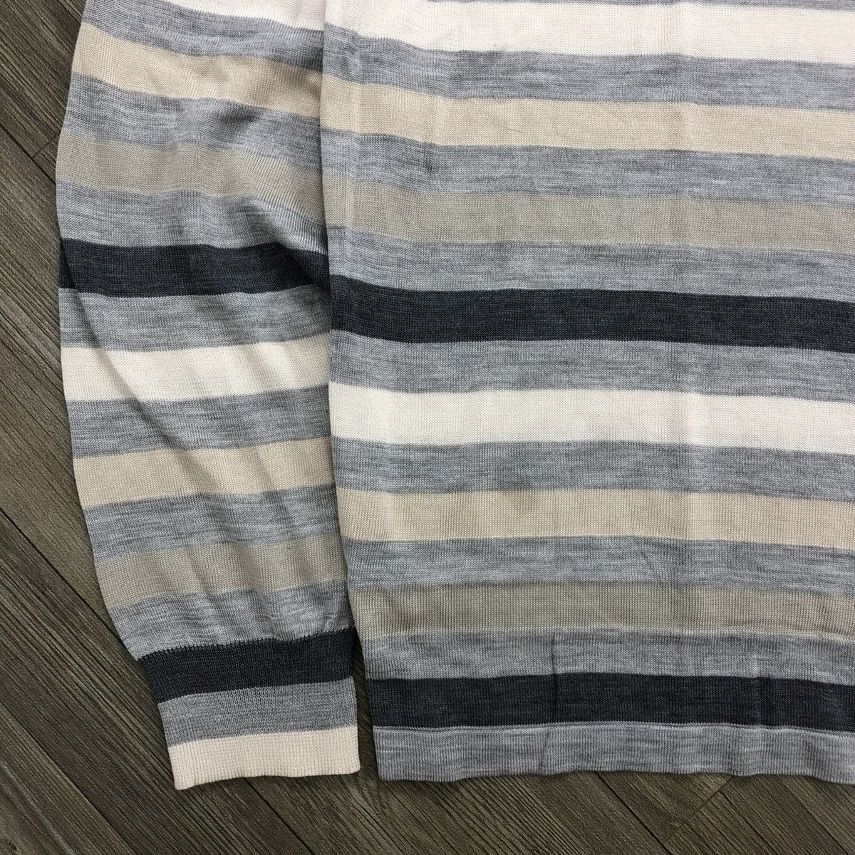 Loewe 🇮🇹 1990s Loewe 3D Striped Multicolor Longsleeve Tee Size US M / EU 48-50 / 2 - 4 Thumbnail