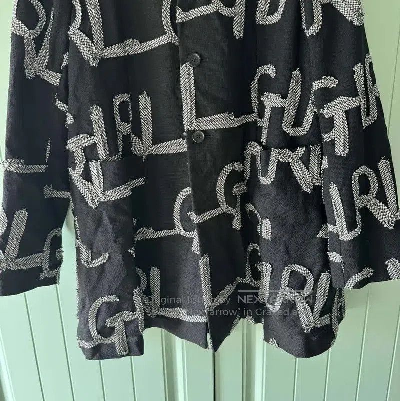 Comme des Garcons Comme des Garçons Black Wool Jacket with Graphics . Size S / US 4 / IT 40 - 6 Thumbnail