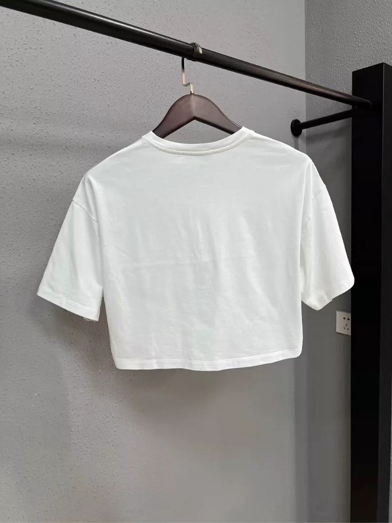 Prada Miumiu Cropped Logo Tshirt Size XS -2505 Size XS / US 0-2 / IT 36-38 - 2 Thumbnail
