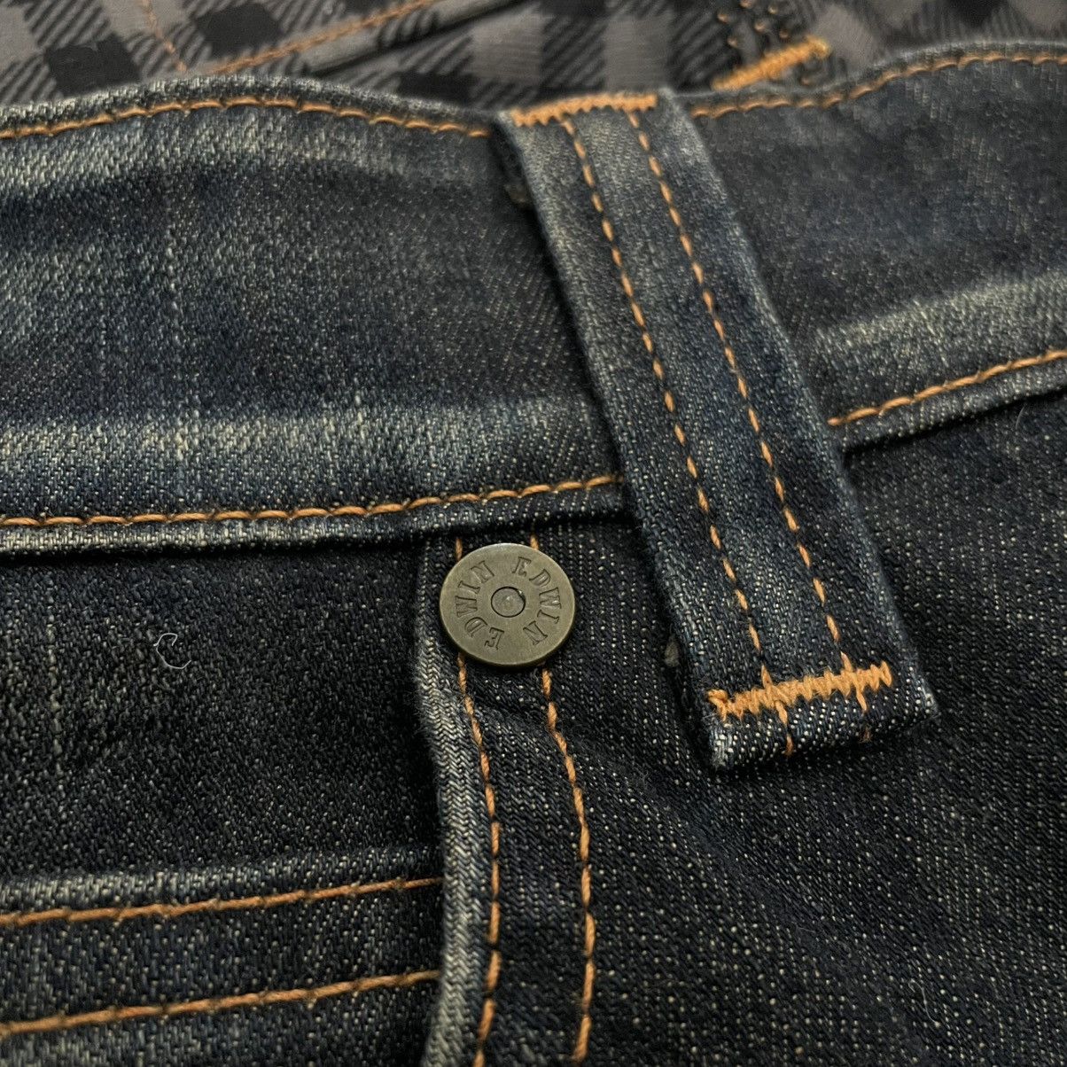 Edwin Edwin Blue Trip 503 Faded Denim Zip Pocket Kapital Style Size US 31 - 6 Thumbnail