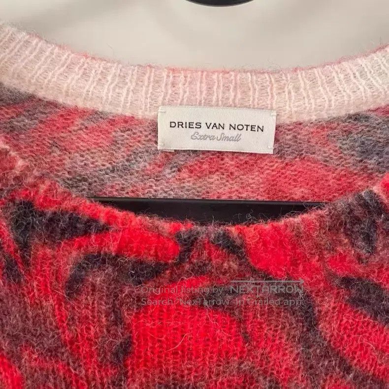 Dries Van Noten Dries Van Noten Mohair Blend Knit Rose Sweater Size XS / US 0-2 / IT 36-38 - 2 Thumbnail