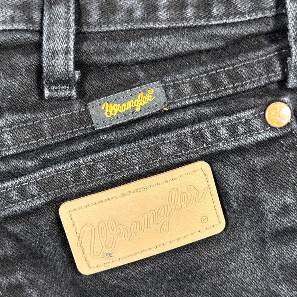 Wrangler Wrangler Jeans Mens 36x35 Black Straight Leg Workwear Cowboy Cut Cotton Denim Size US 36 / EU 52 - 6 Thumbnail