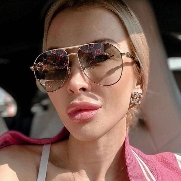 Gucci 🕶️ New Gucci GG1220S 006 Sunglasses - Silver Frame Size ONE SIZE - 3 Thumbnail