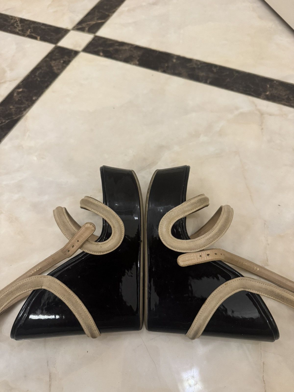 Emporio Armani Vintage armani platforms Size US 7 / IT 37 - 3 Thumbnail