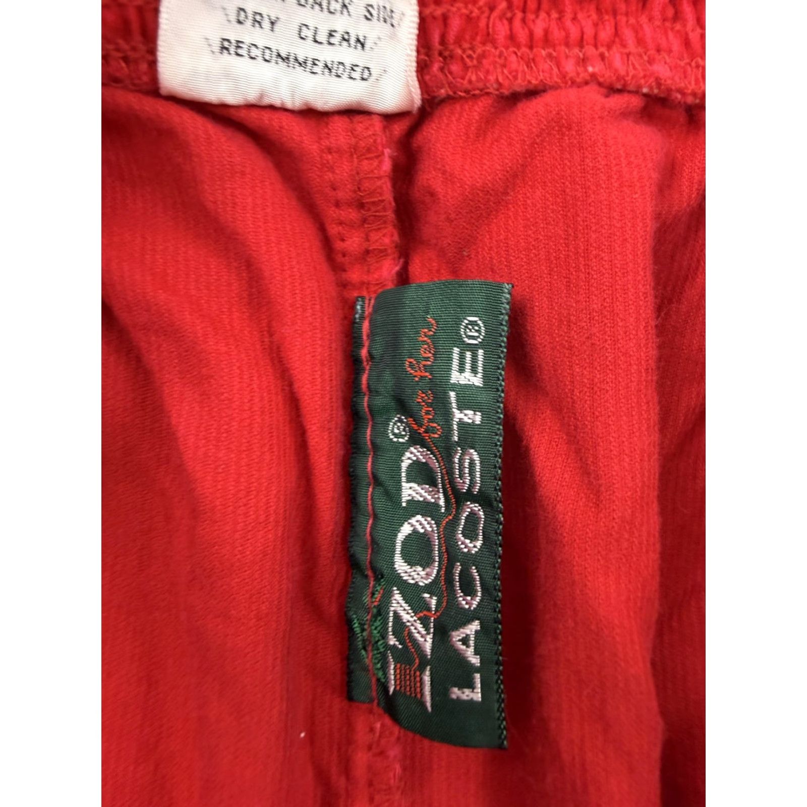 Lacoste VINTAGE Lacoste Skirt Womens M Red Corduroy Knee Length Elastic Waist Izod Size 32" / US 10 / IT 46 - 4 Thumbnail