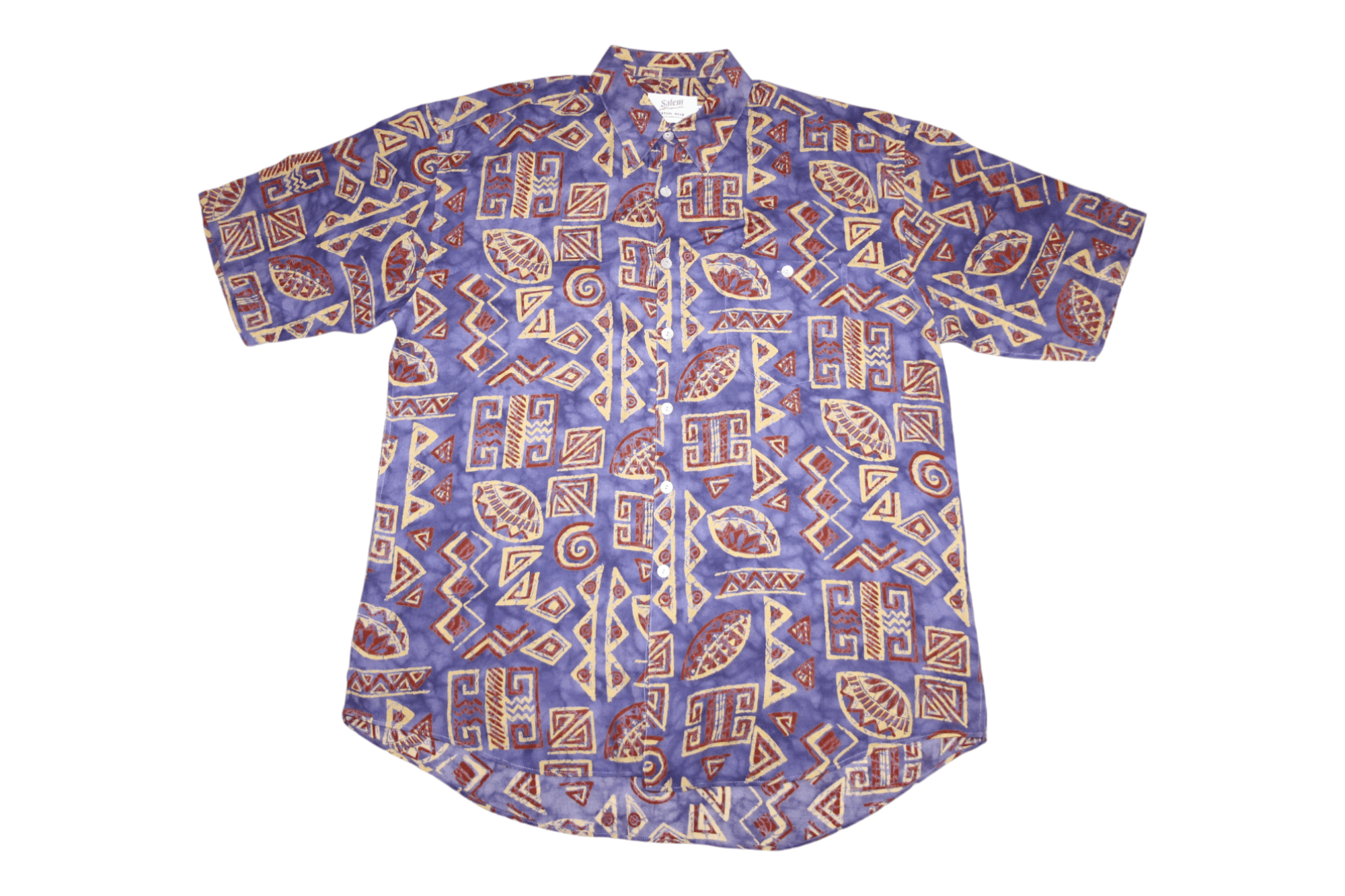 Salem Sportswear 80s Salem USA abstract printed viscose party hawaiian shirt Size US XL / EU 56 / 4 - 1 Thumbnail