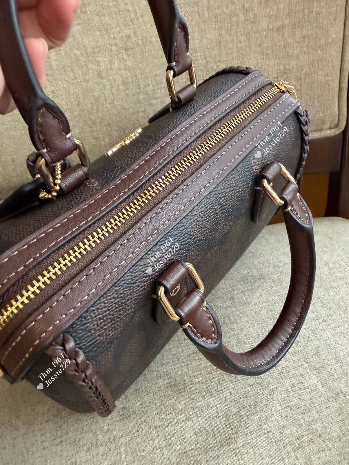Coach NWT！COACH Mini Rowan Crossbody Bag In Signature With Fringe Size ONE SIZE - 6 Thumbnail